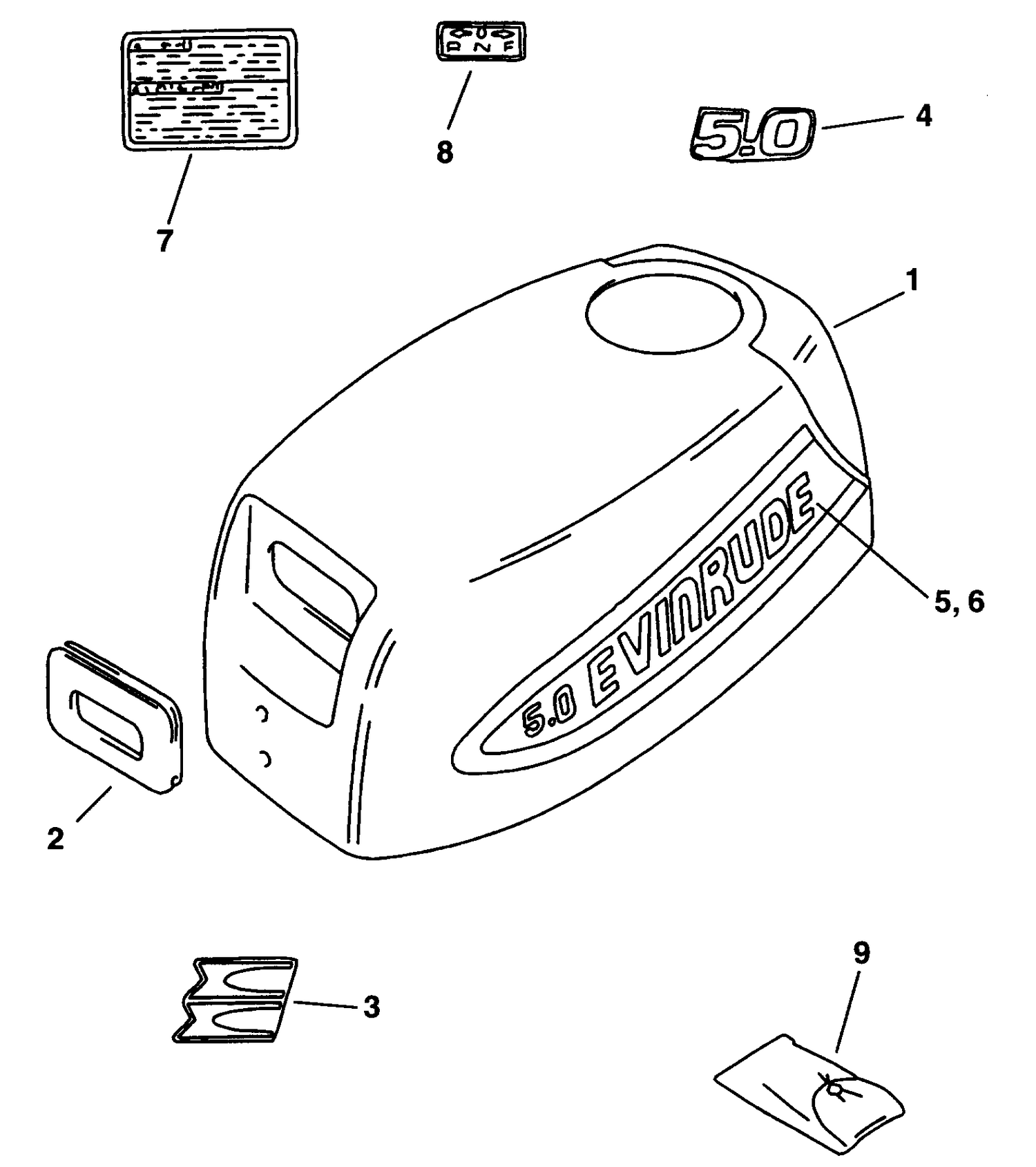 ENGINE COVER -- EVINRUDE