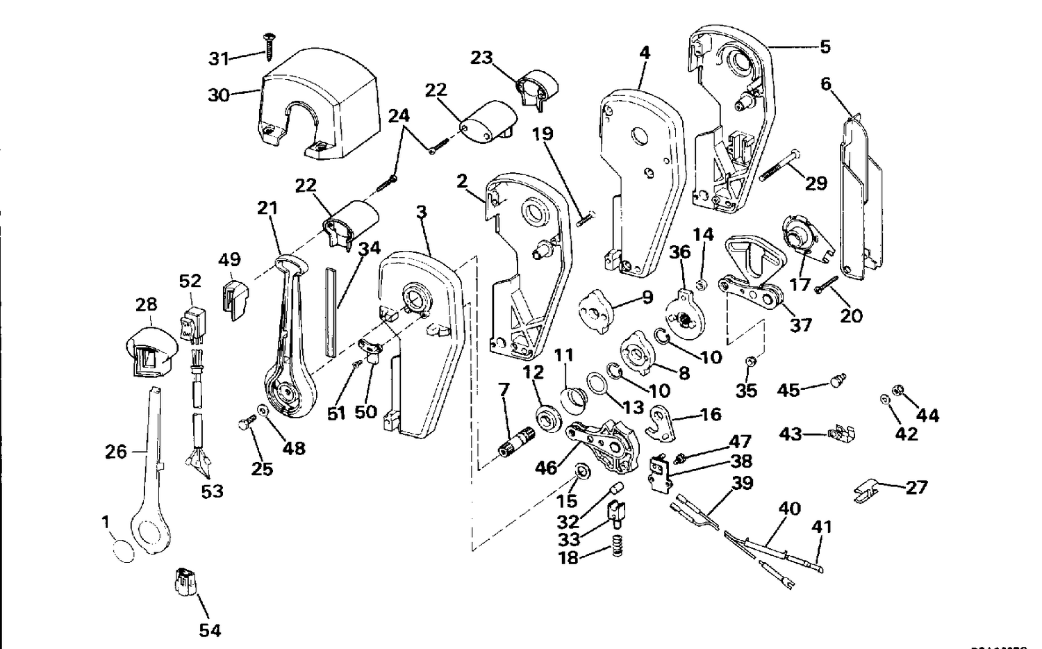 REMOTE CONTROL - BINNACLE - DUAL LEVER - AUXILIARY MOTOR