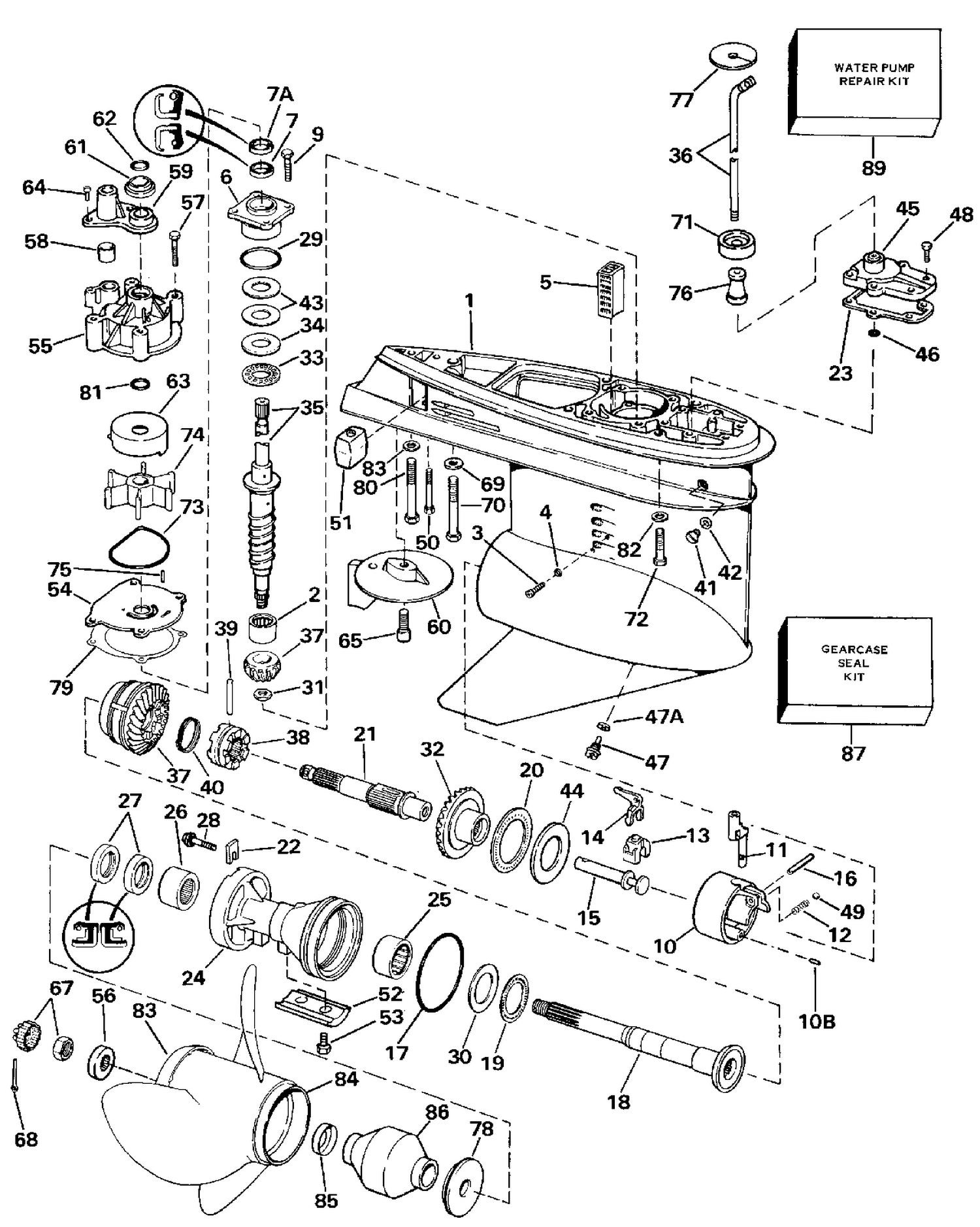 GEARCASE - COUNTER ROTATION