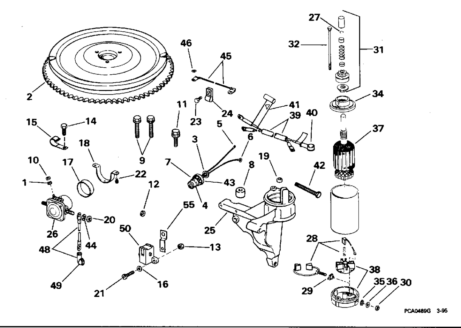 TILLER ELECTRIC STARTING KIT - 20, 25, 30, 35 (2-CYLINDER)