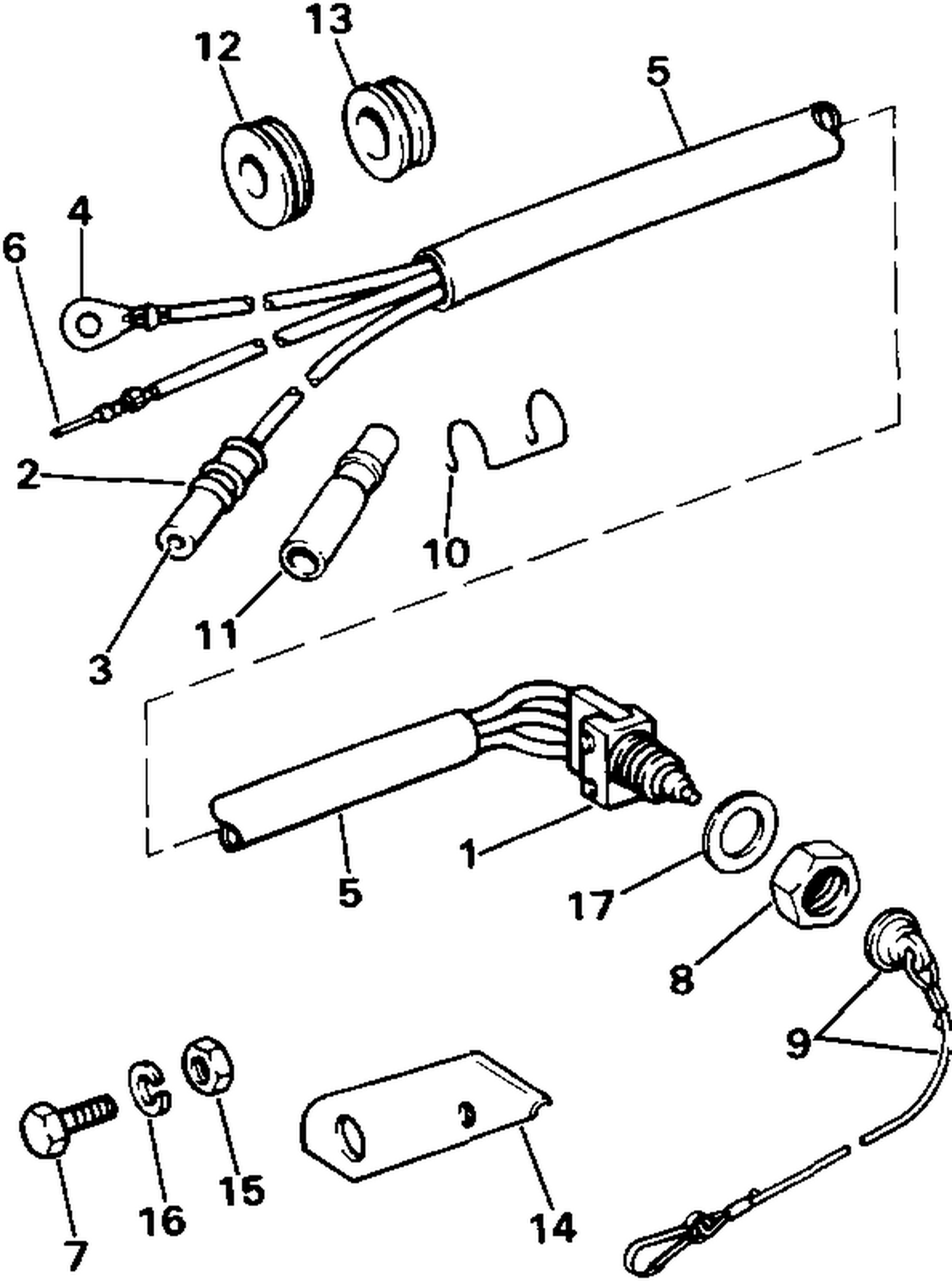 EMERGENCY IGNITION CUTOFF SWITCH - ENGINE MOUNTED 4.5 - 35
