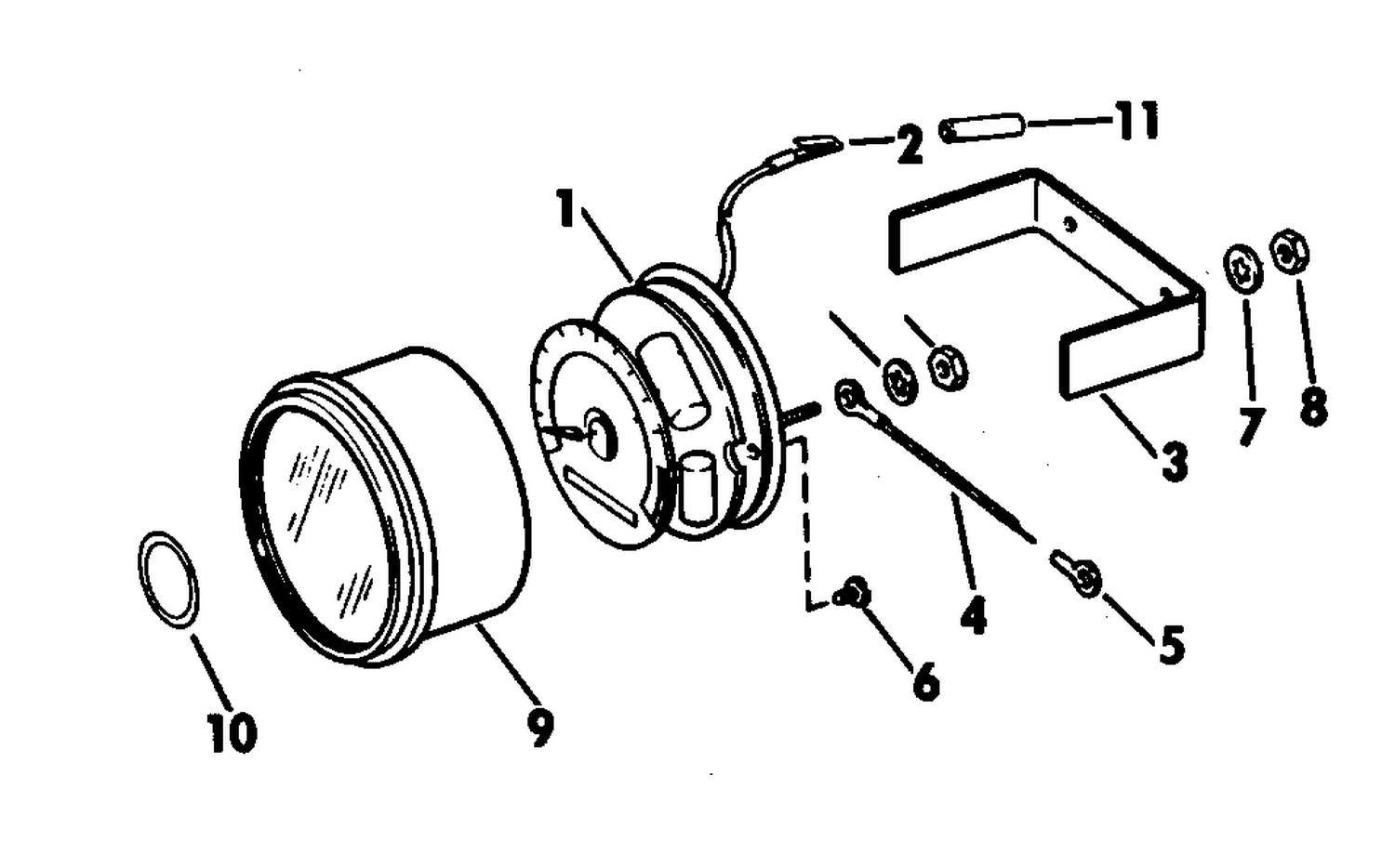 FLUSH MOUNT TACHOMETER GROUP 80,120,155,210 HP
