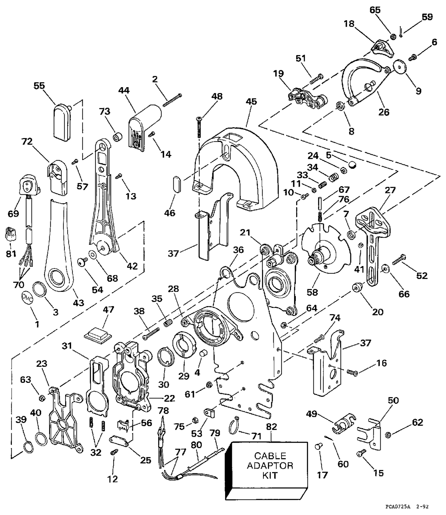 REMOTE CONTROL - BINNACLE - SINGLE LEVER