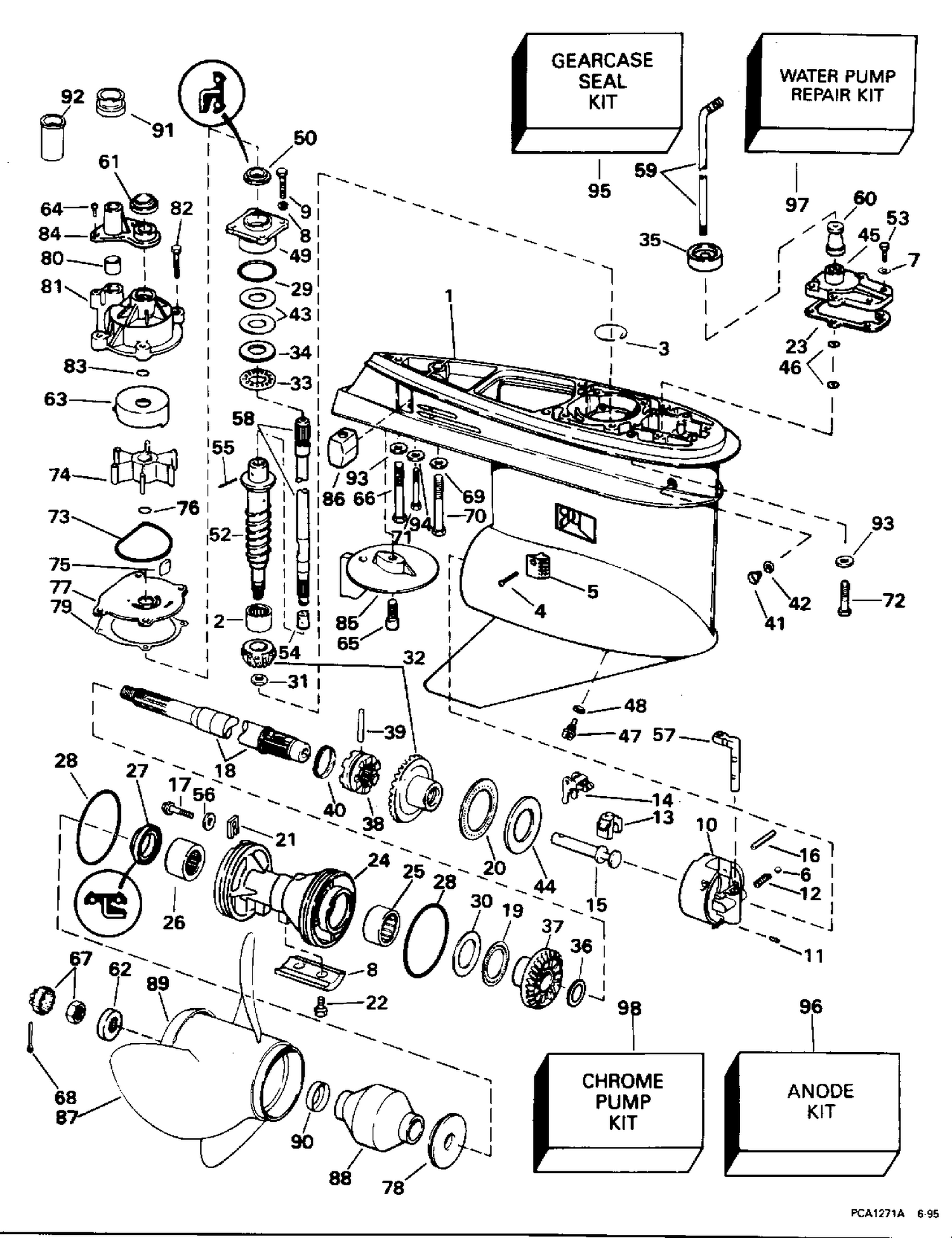 GEARCASE - 25 IN. MODELS