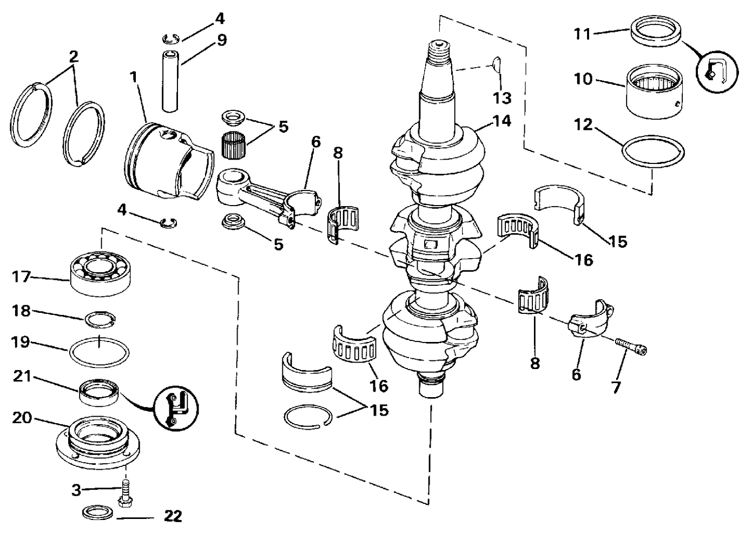 CRANKSHAFT & PISTON