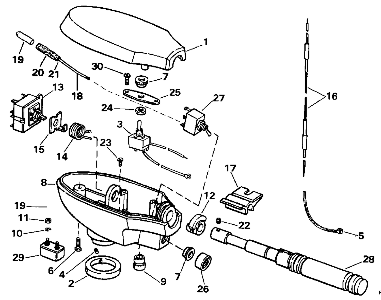 CONTROL HOUSING GROUP / HAND STEERING MODEL