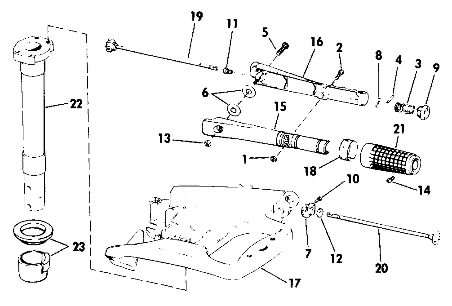 STEERING HANDLE KIT 20, 25, 30  & 35 ELECTRIC START