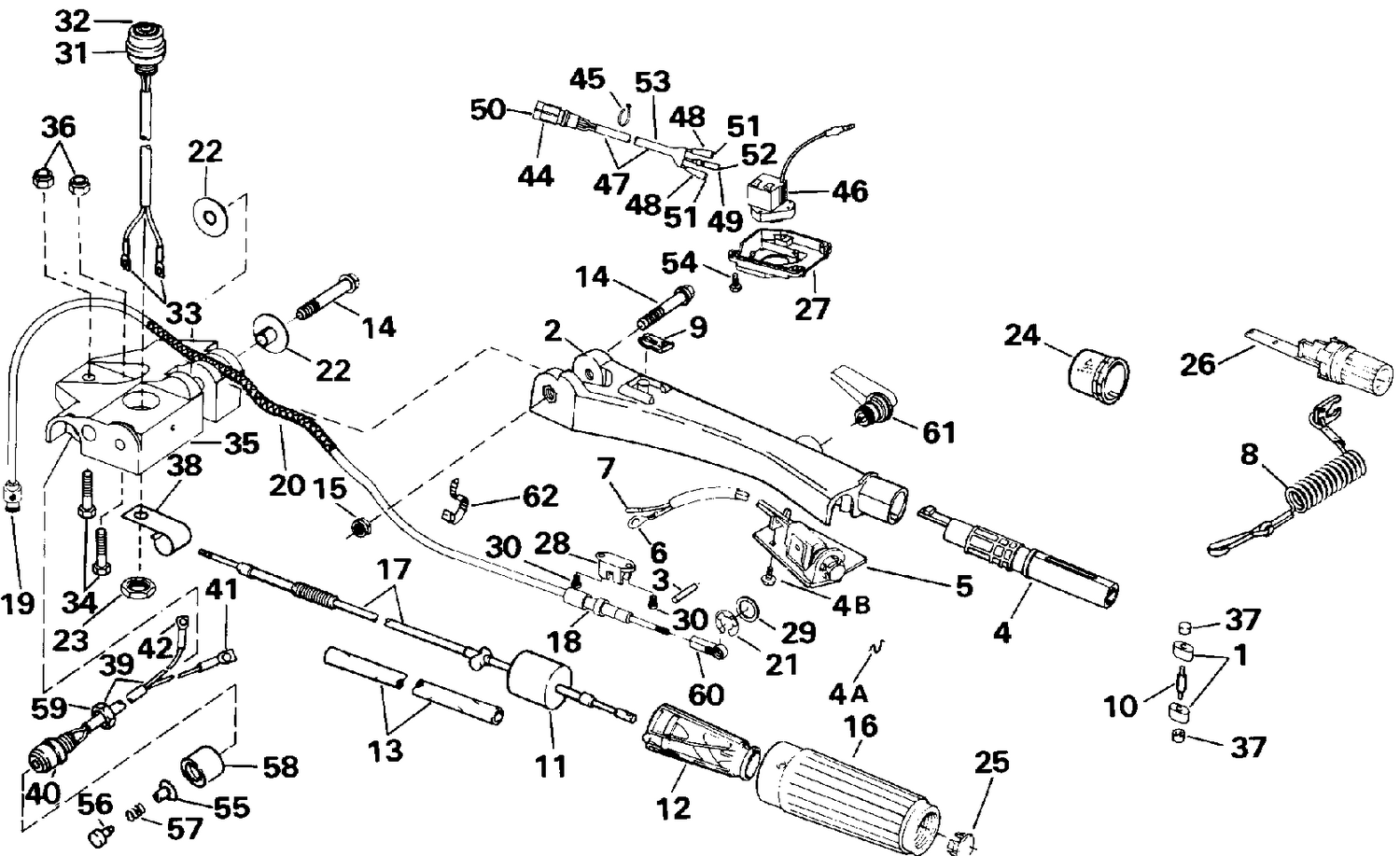 STEERING AND SHIFT HANDLE "M" MODEL NUMBER SUFFIX ONLY