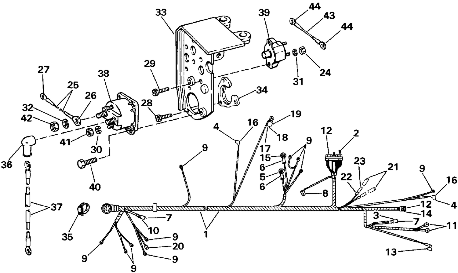 ENGINE WIRE HARNESS & BRACKET