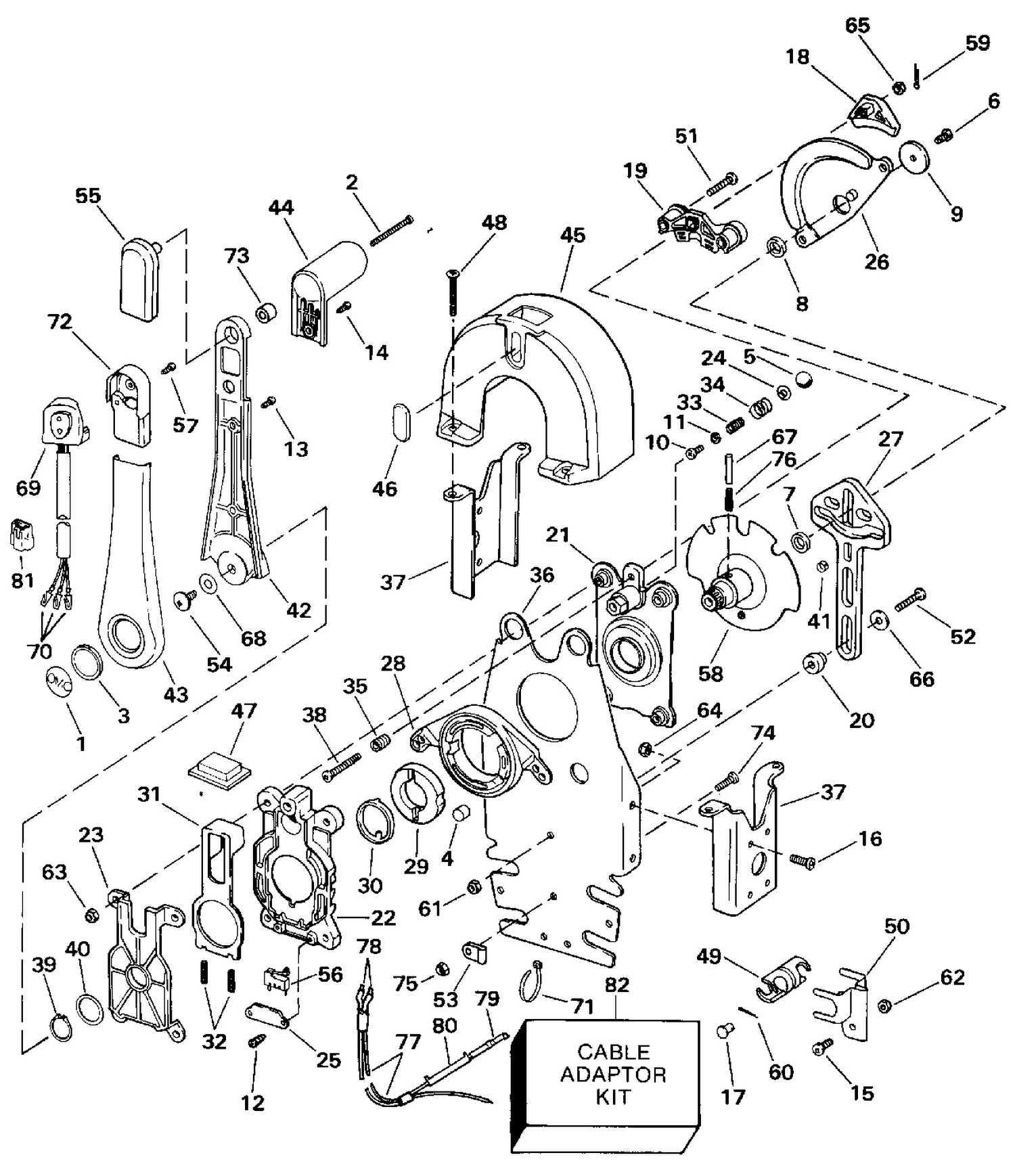 REMOTE CONTROL - BINNACLE - SINGLE LEVER