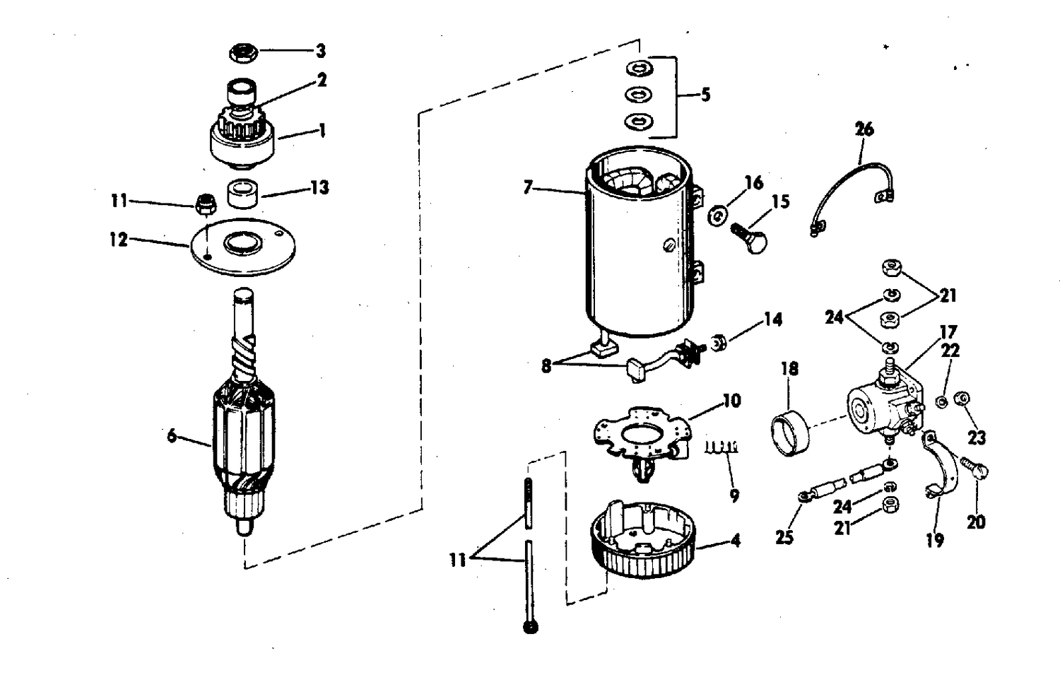 ELECTRIC STARTER & SOLENOID PRESTOLITE MODELS MGD-4110