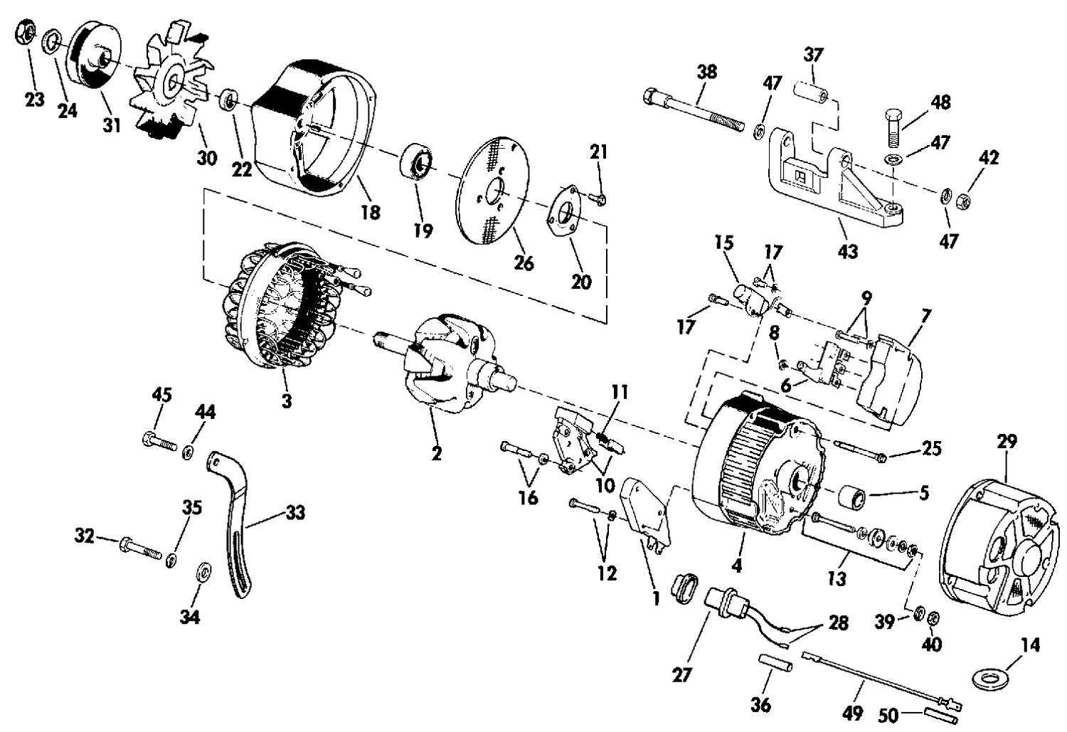ALTERNATOR - DELCO REMY - "ARJ" SUFFIX MODELS ONLY