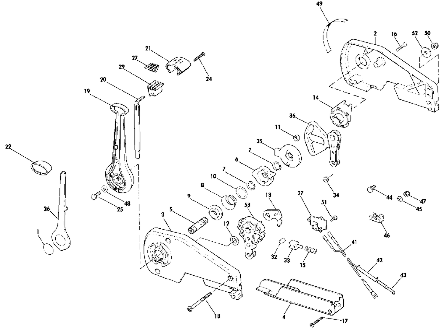 REMOTE CONTROL ASSEMBLY - SINGLE LEVER