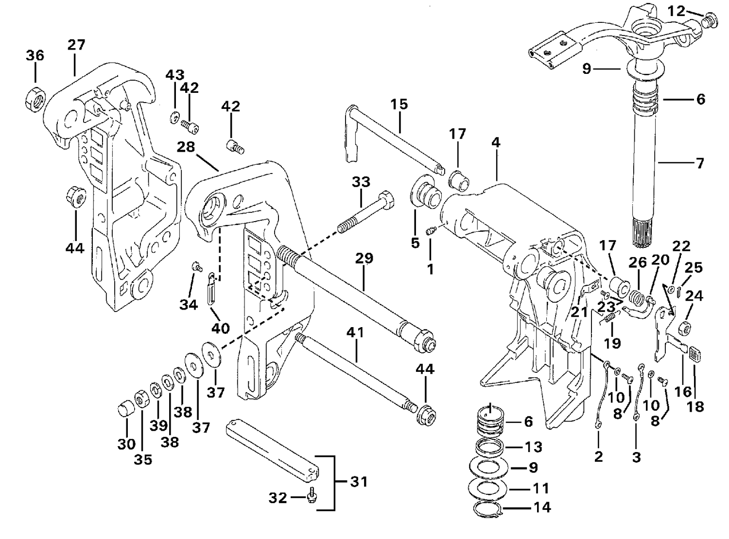 STERN & SWIVEL BRACKET
