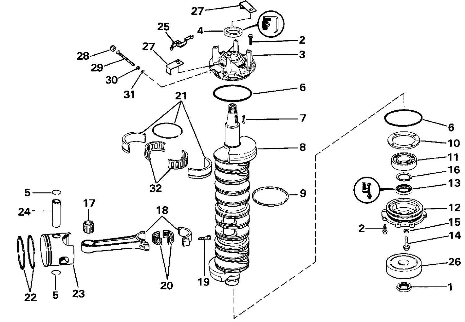 CRANKSHAFT & PISTON