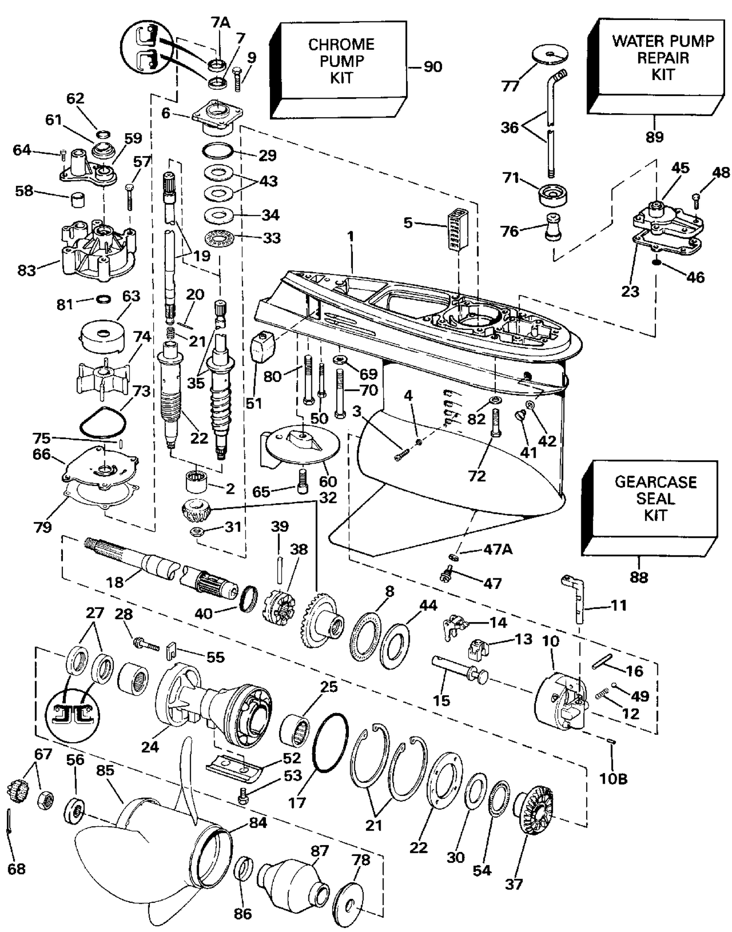 GEARCASE - STANDARD ROTATION LATE PRODUCTION