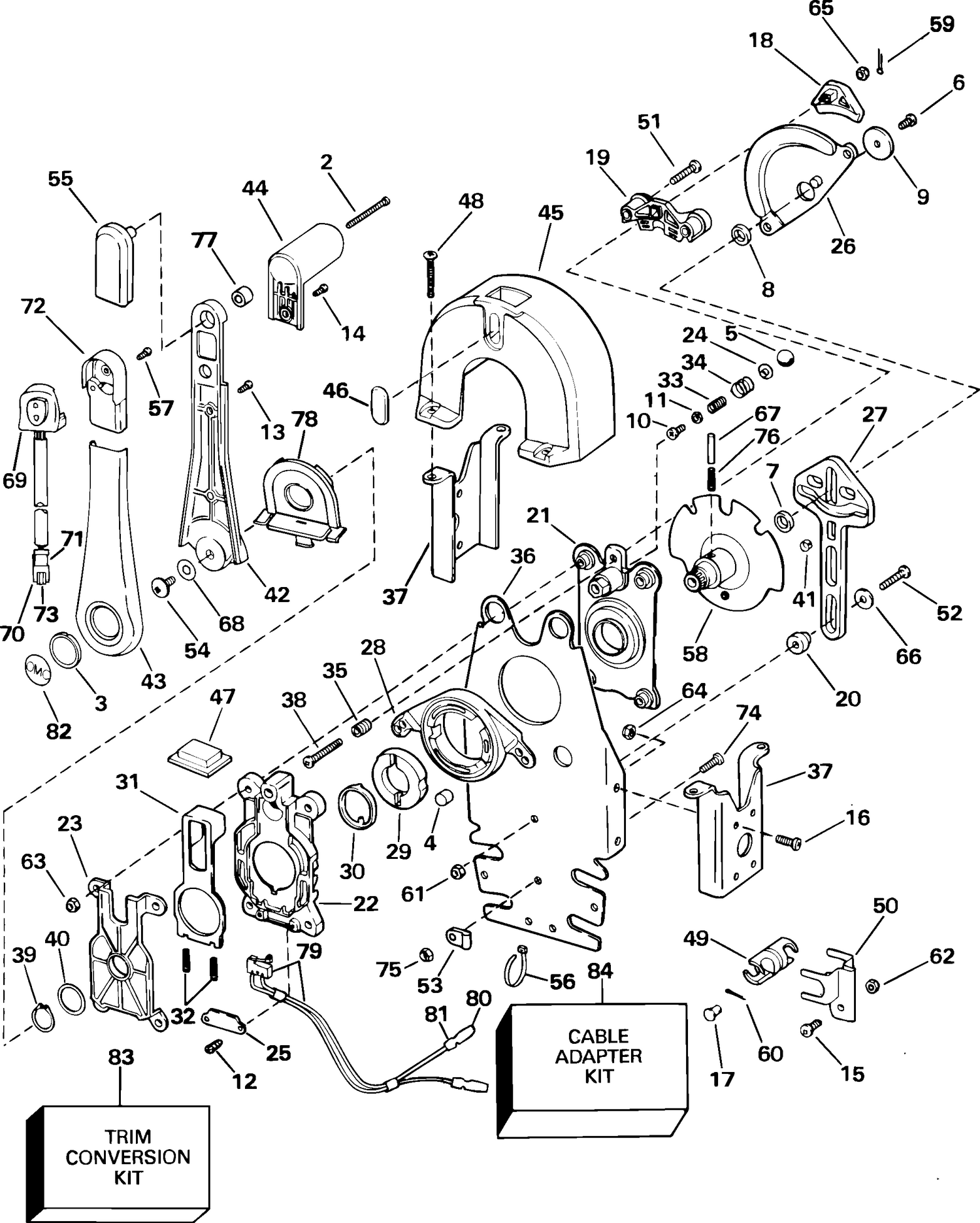 REMOTE CONTROL - BINNACLE - SINGLE LEVER