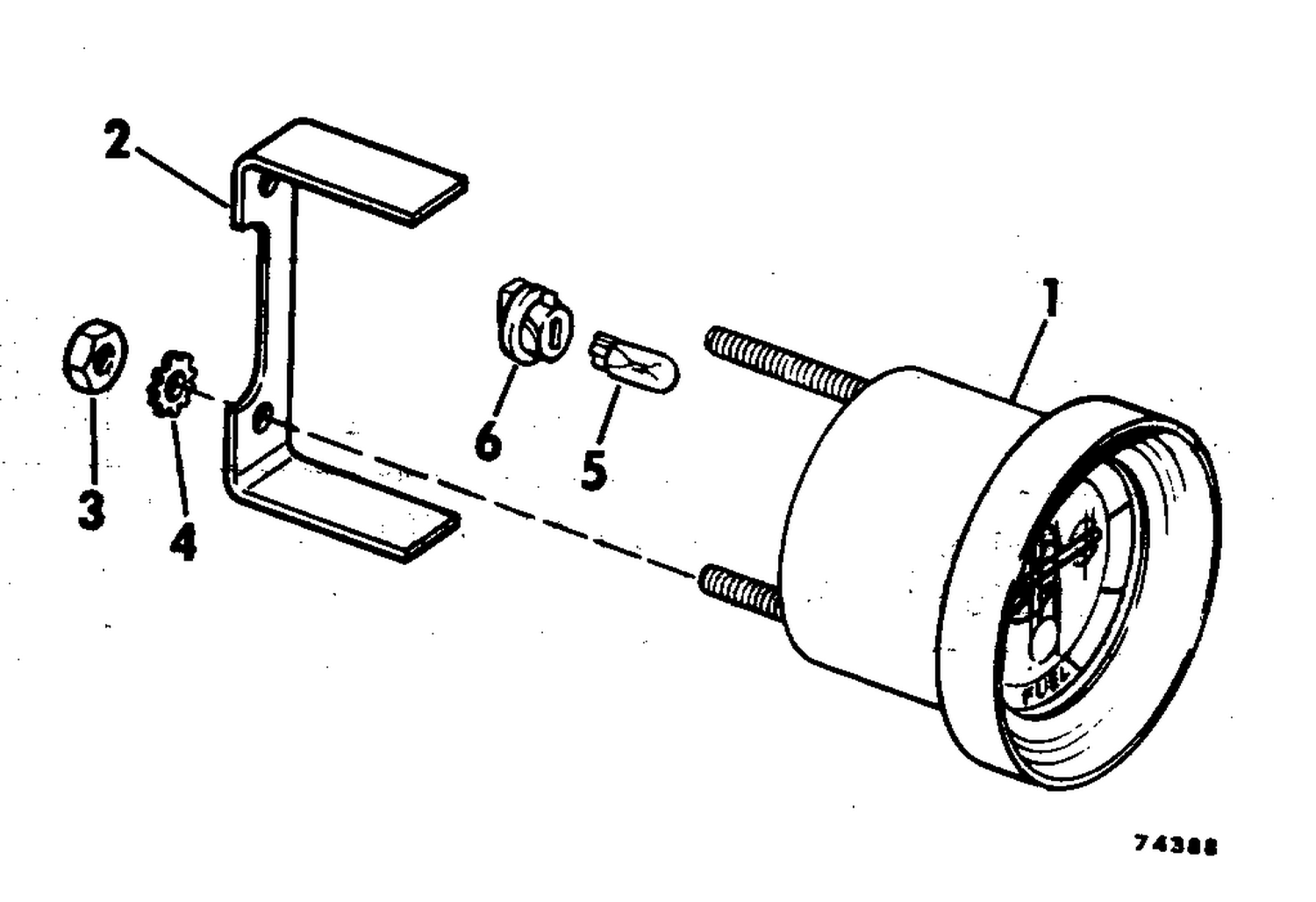 FUEL GAUGE KIT-FLUSH MOUNT