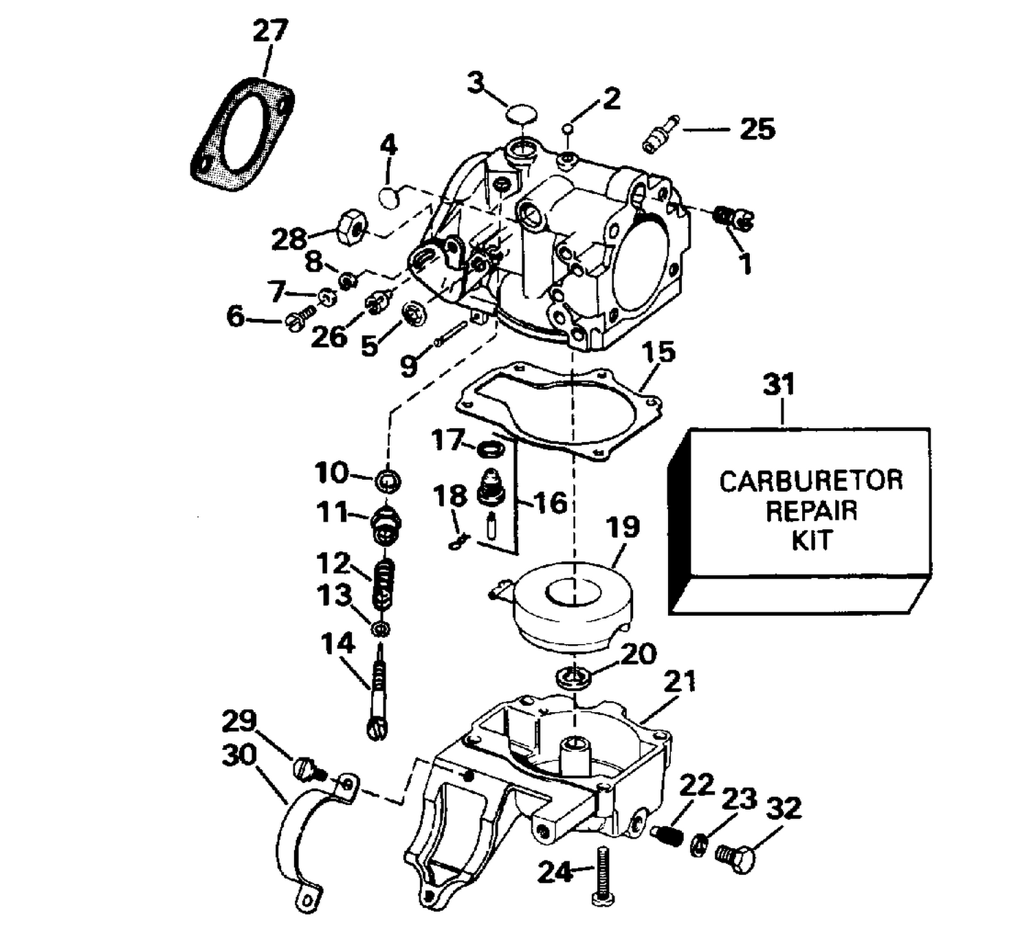 CARBURETOR 20SE - 20SEL - 25E - 25EL