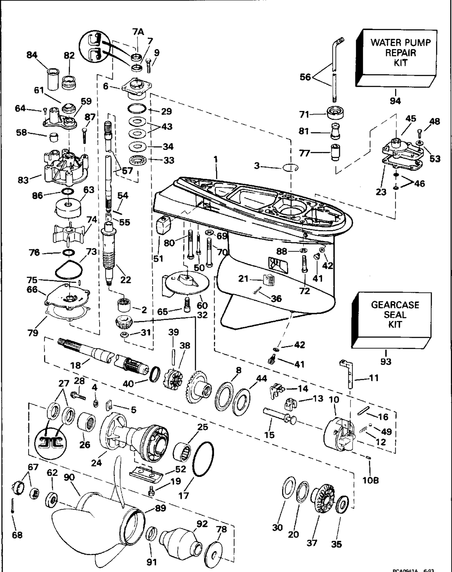 GEARCASE - STANDARD ROTATION - 25 IN. & 30 IN. MODELS
