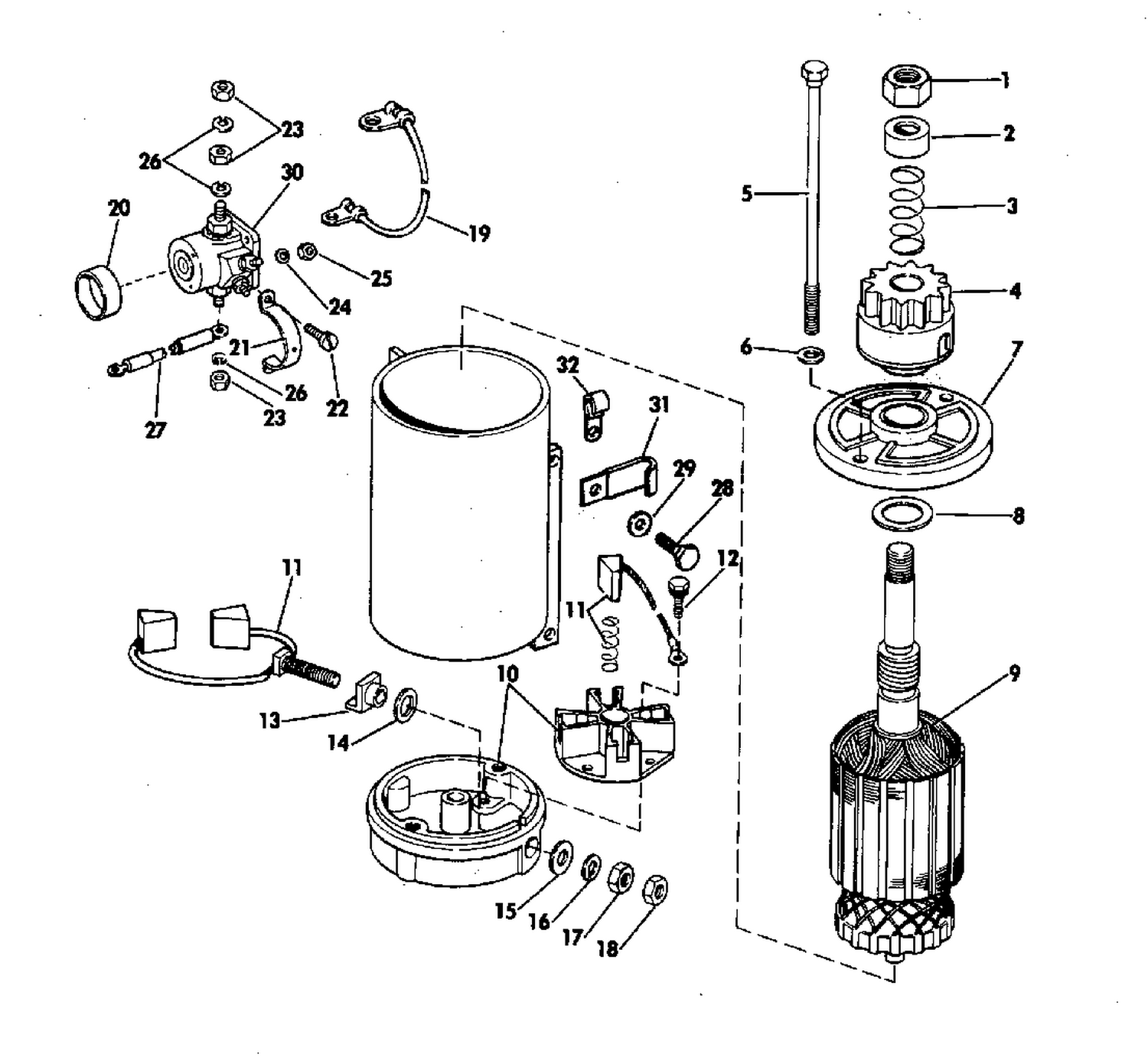 ELECTRIC STARTER & SOLENOID AMERICAN BOSCH 08142-23-M030SM