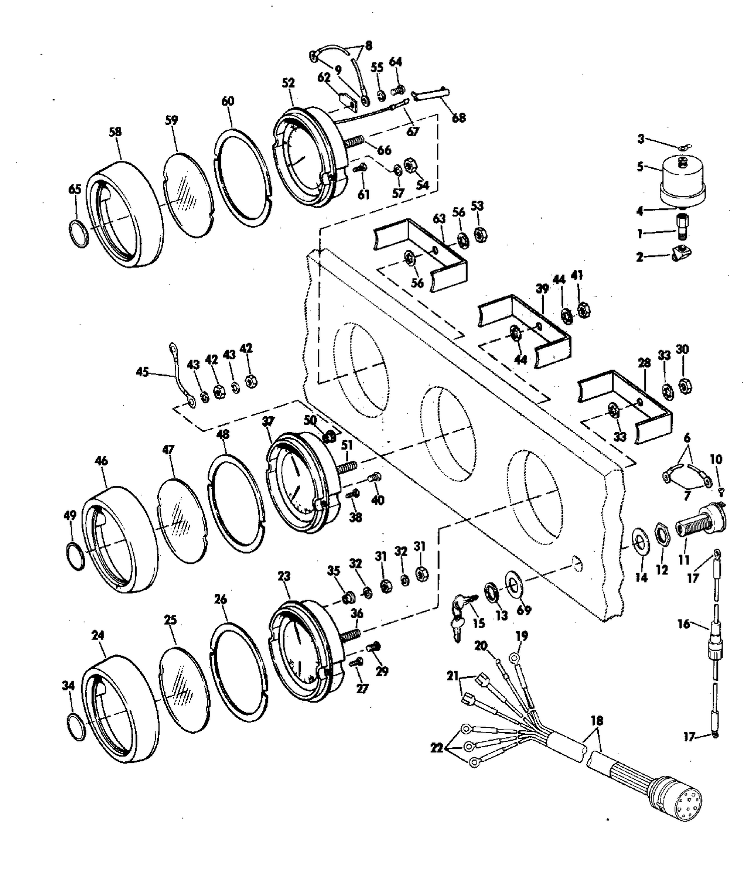INSTRUMENT KIT ASSEMBLY - SUN SHIELDED OPT ITEM - ALL MODELS