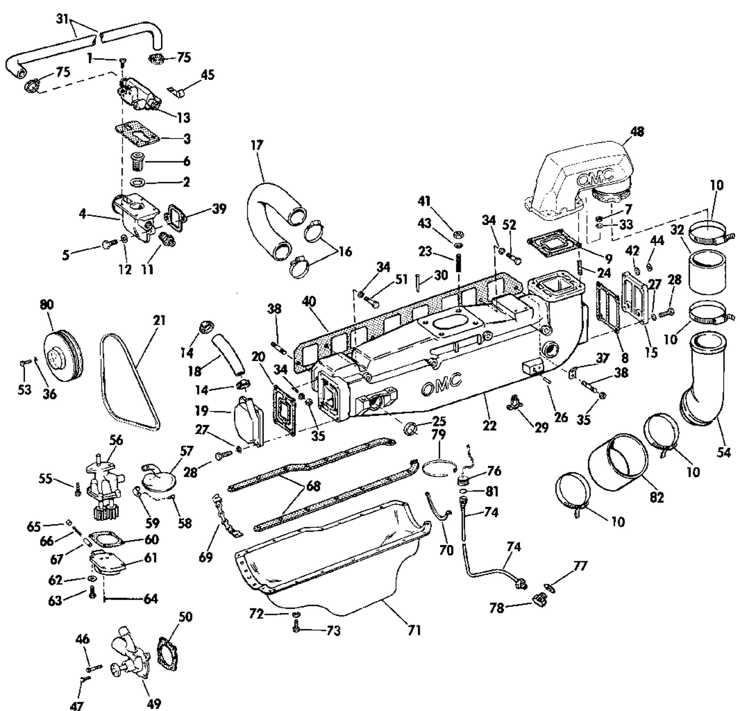 COOLING & OILING GROUP 3.0 LITRE MODELS