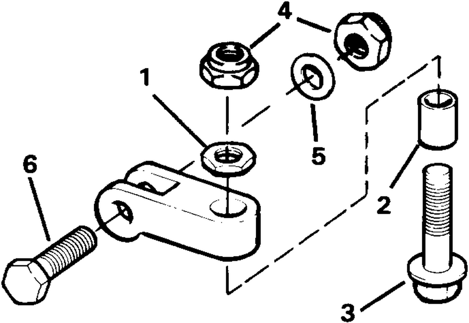 STEERING BOLT AND CLEVIS ASSEMBLY KIT 6 THRU V-6