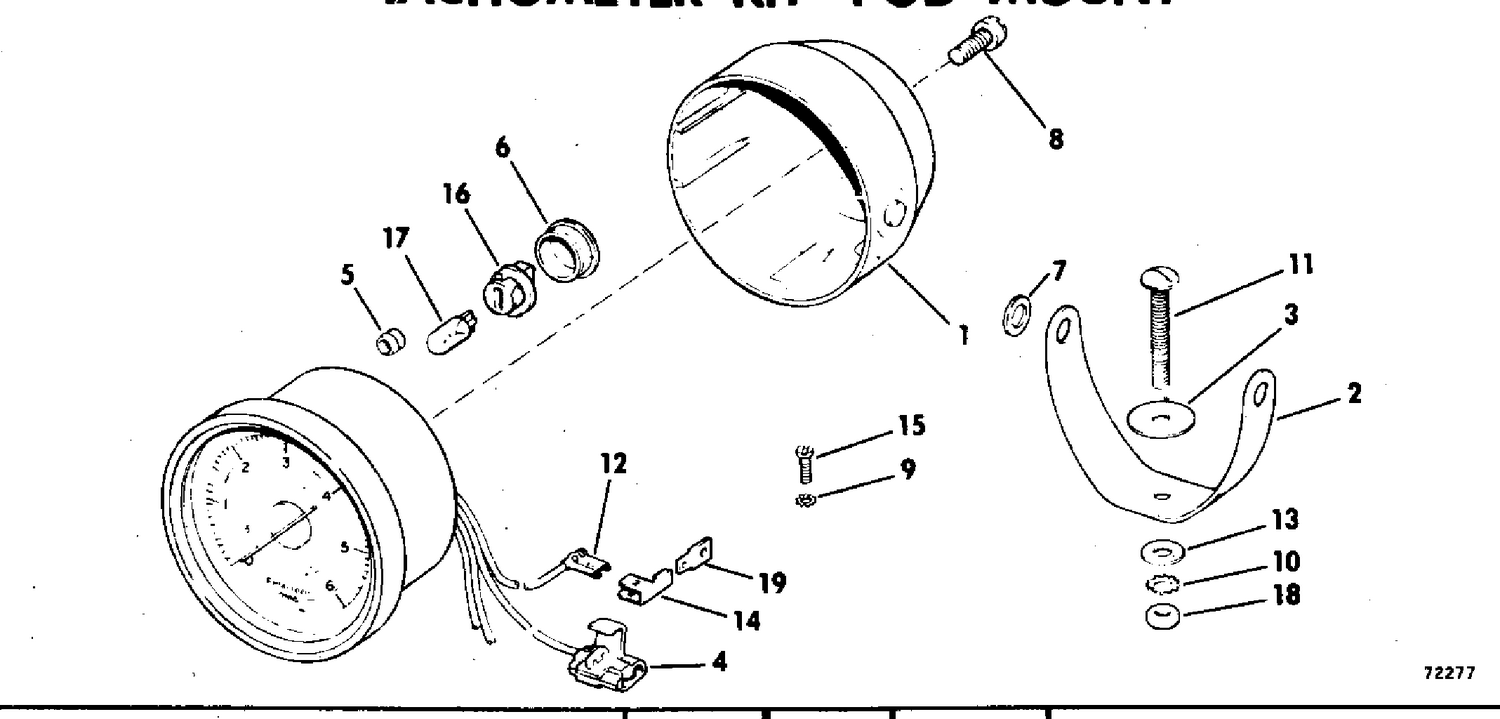 TACHOMETER KIT-POD MOUNT