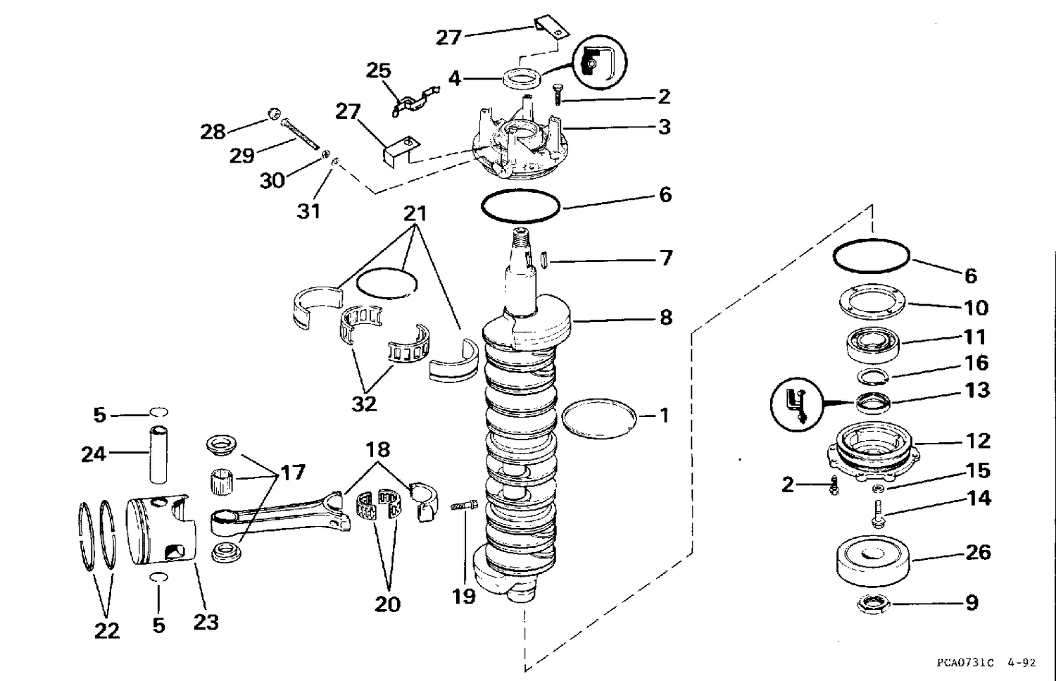 CRANKSHAFT & PISTON
