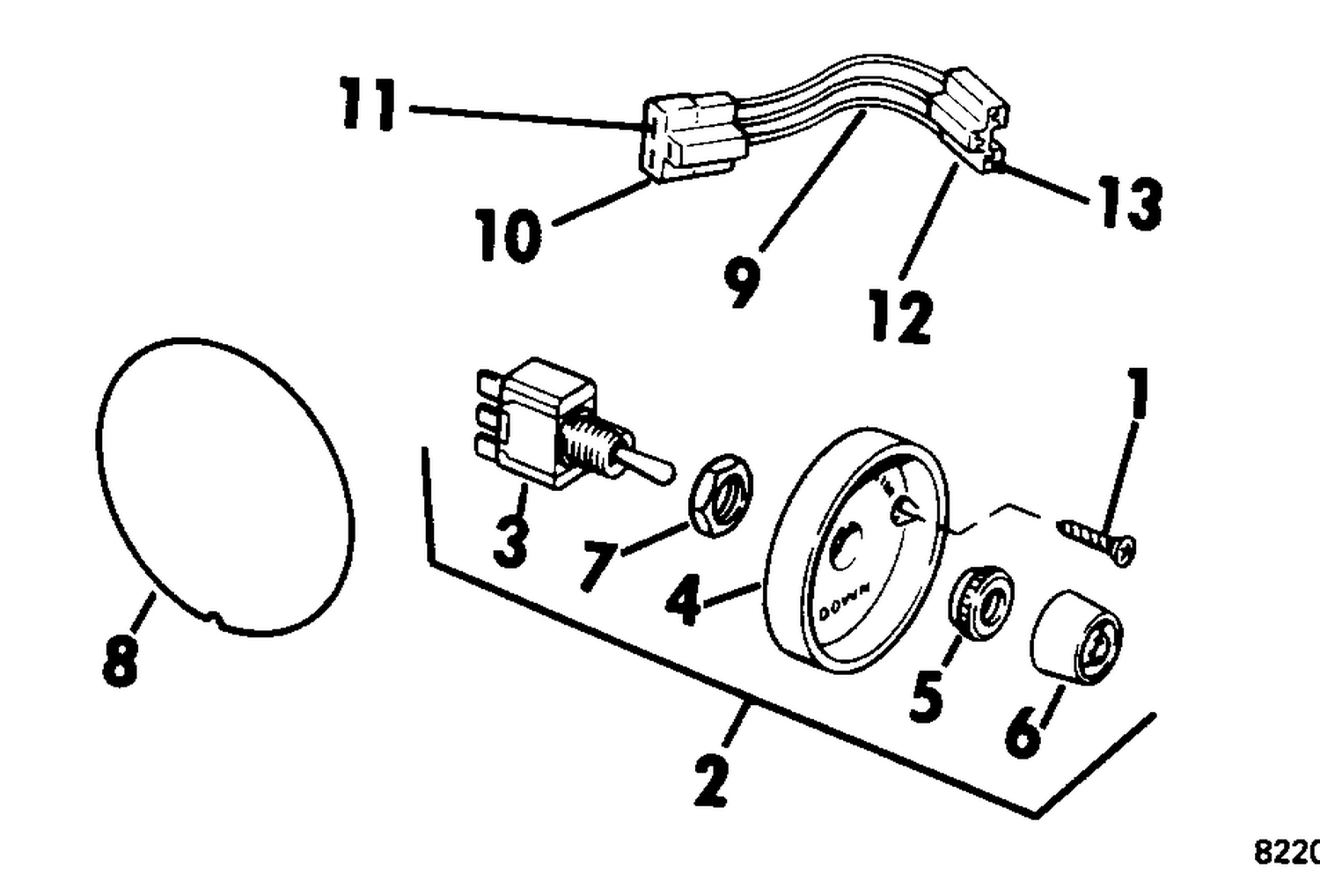 TRIM/TILT SWITCH CONVERSION KIT P/N 174290