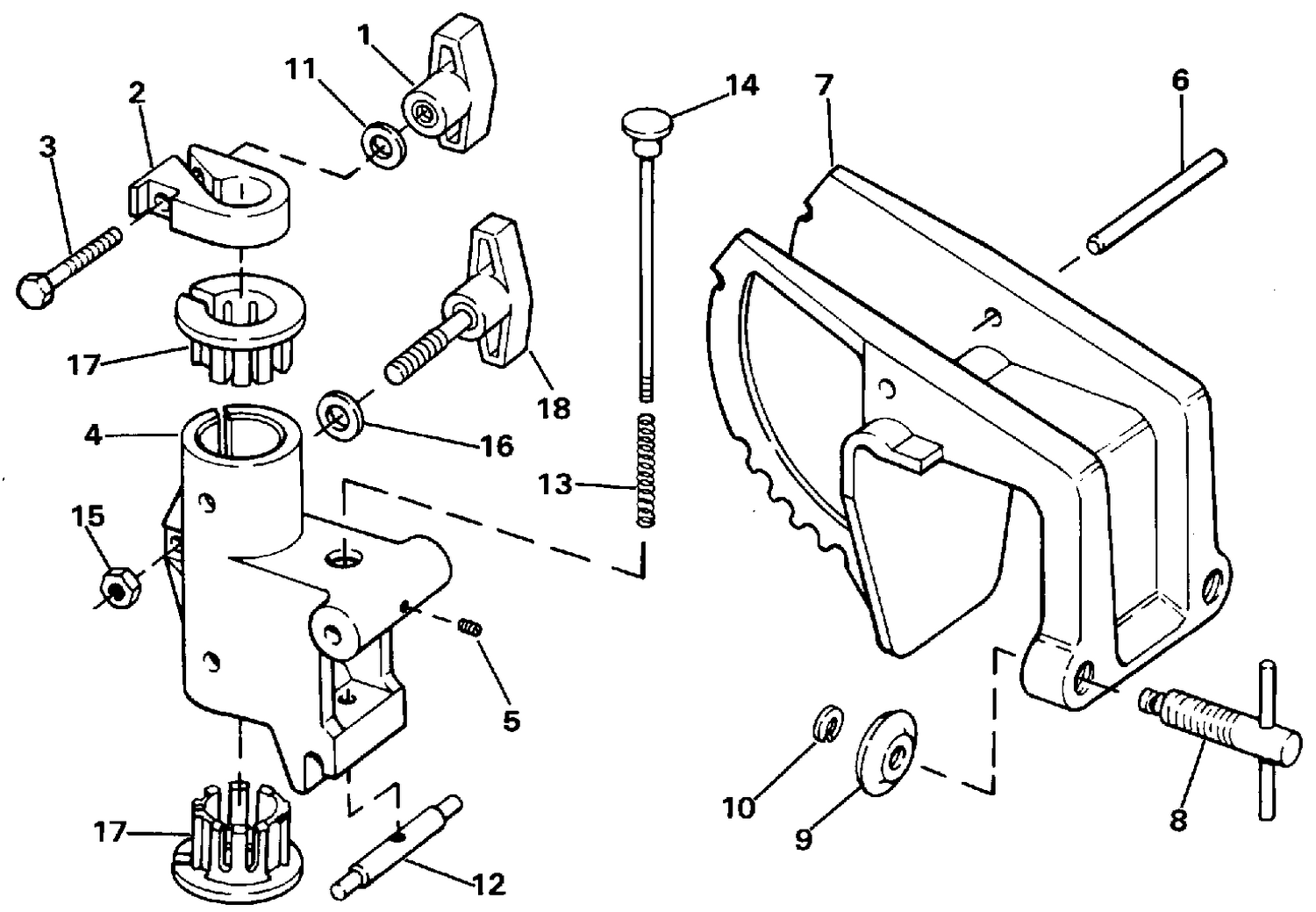 TRANSOM MOUNT STERN BRACKET