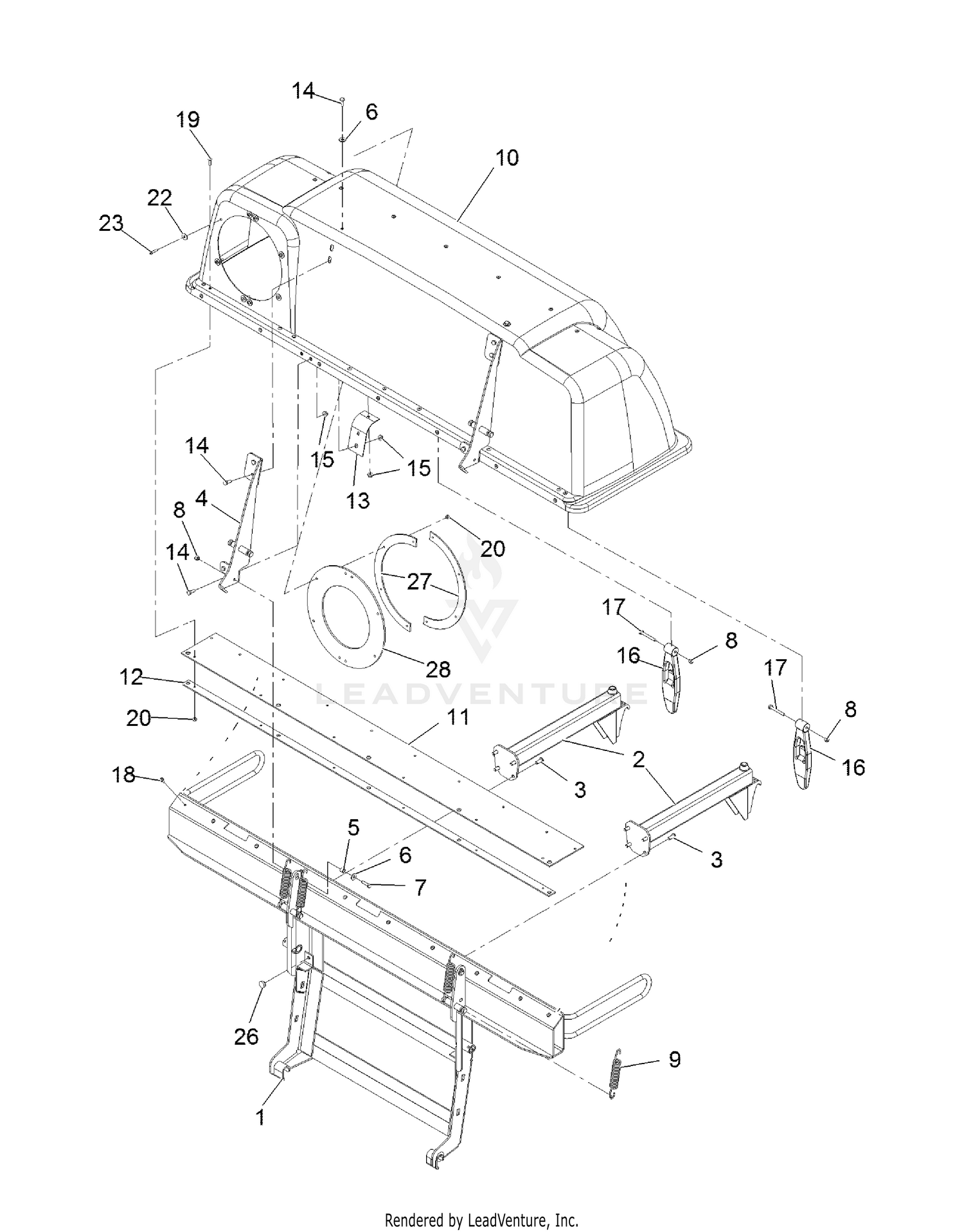 Hood and Frame Assembly No. 109-6140