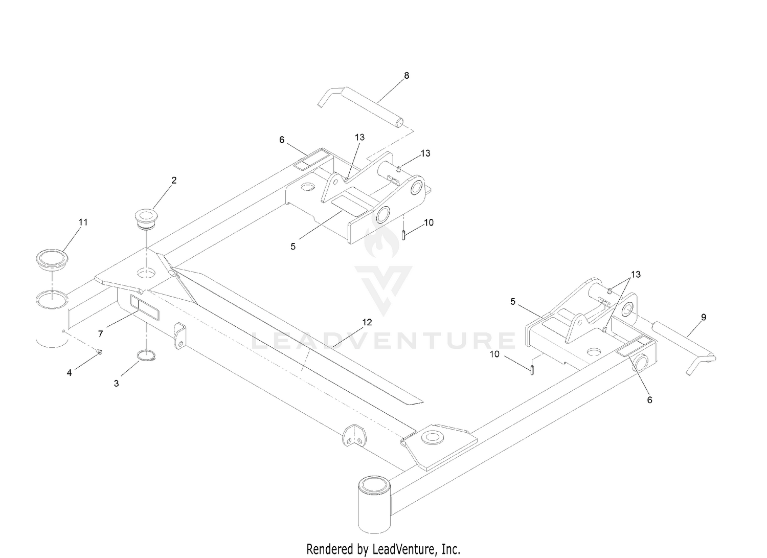 Deck Support W/Decals Assembly No. 103-9480