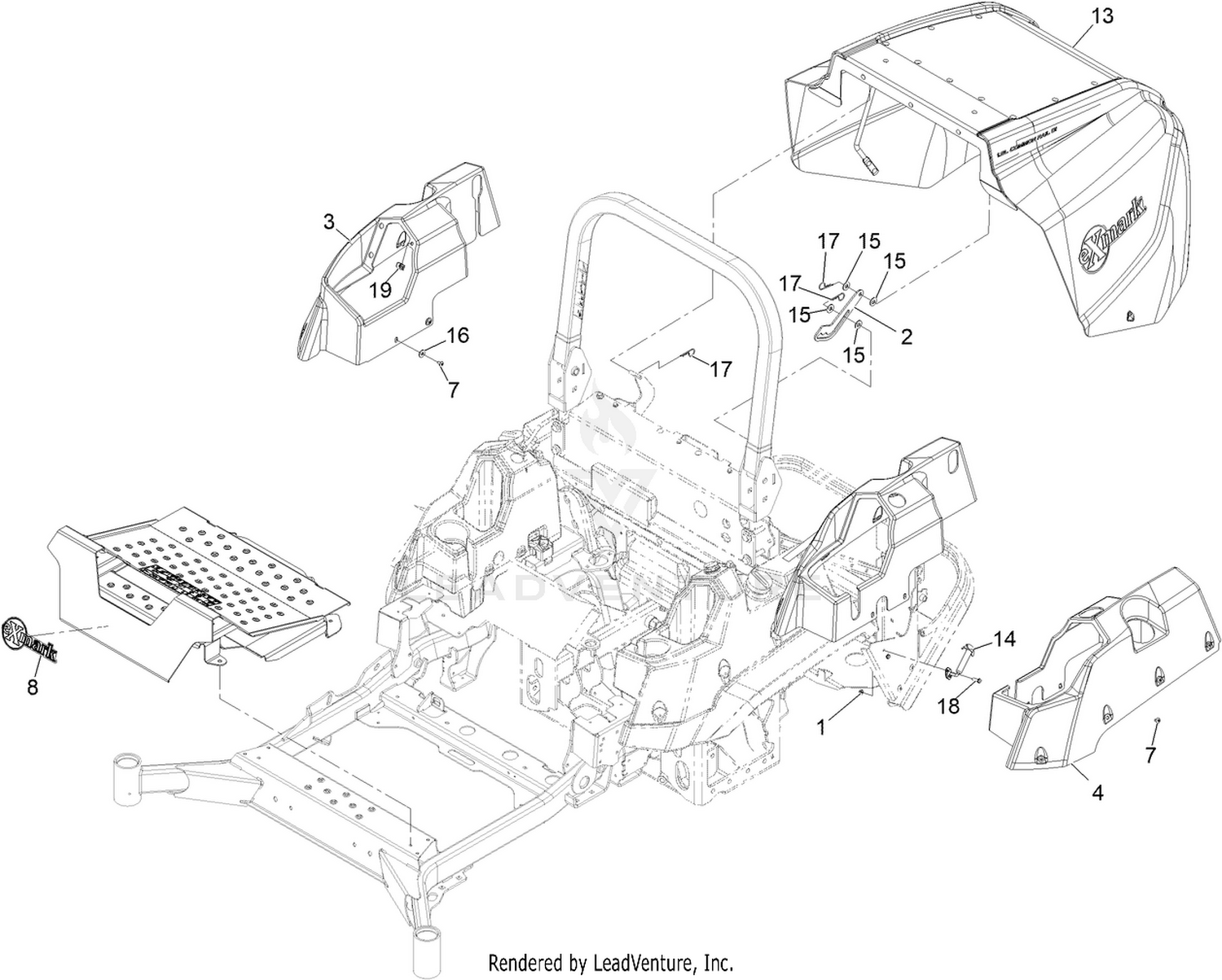 Hood and Console Assembly