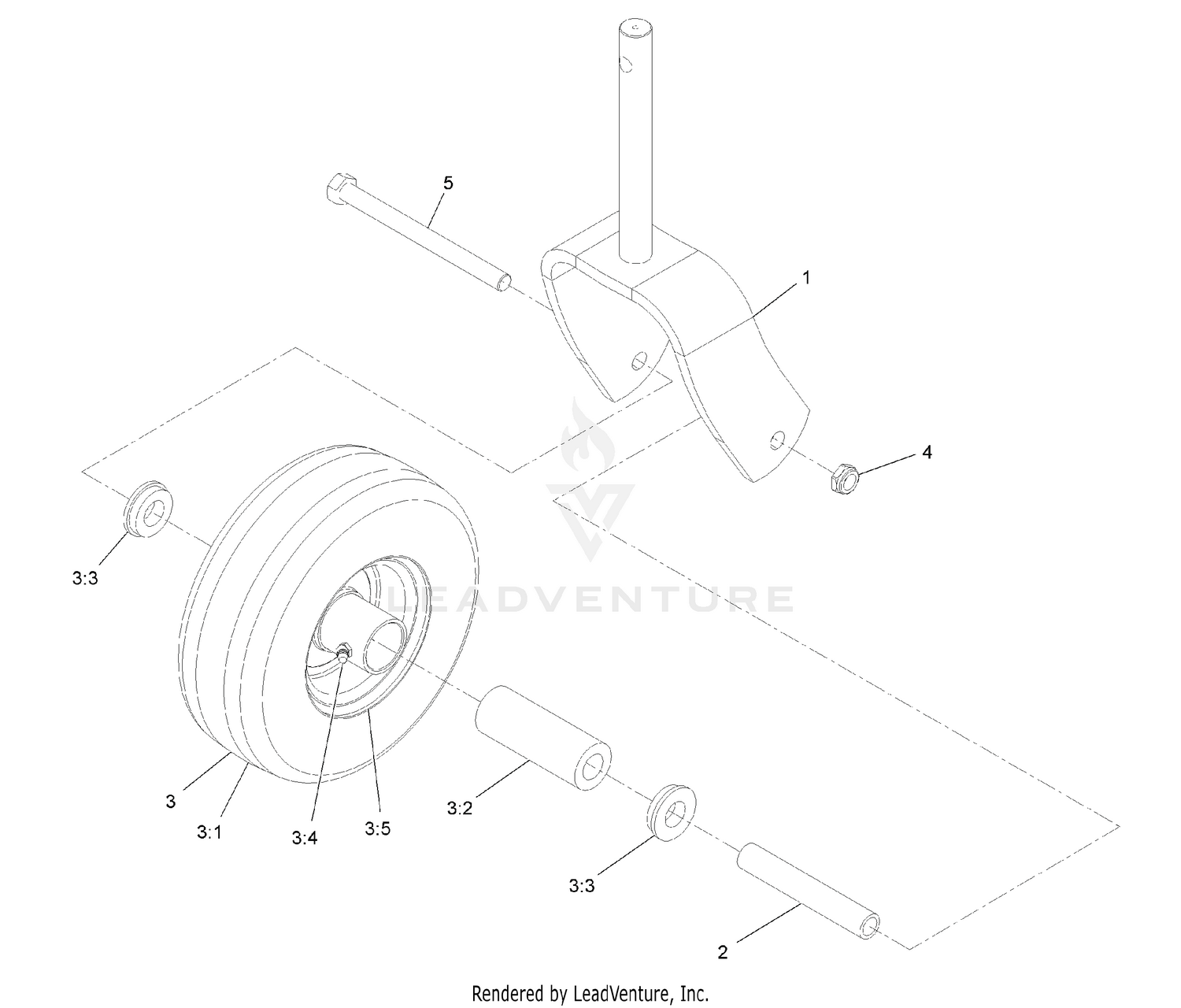 Caster Wheel Assembly No. 103-1236