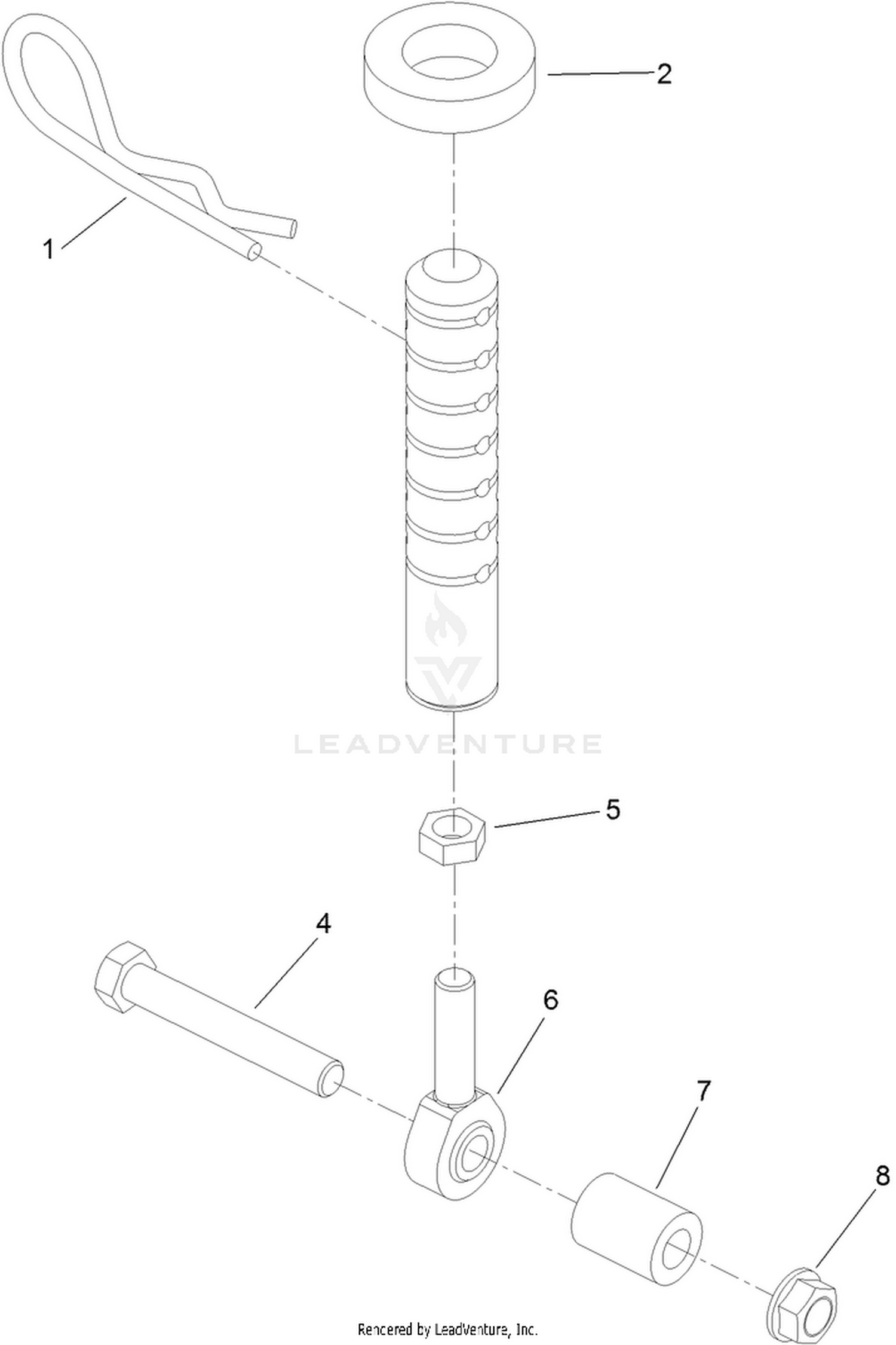 Rear Deck Height Adjustment Assembly No. 109-0322