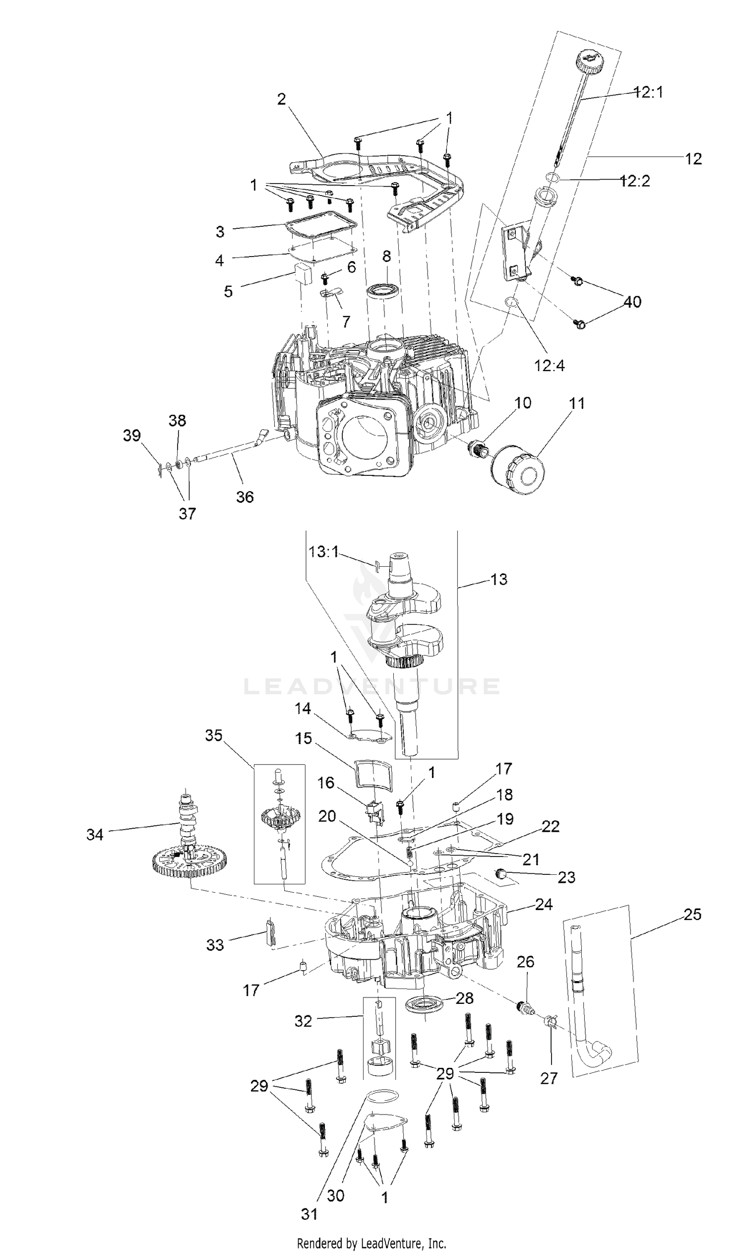 Crankcase and Crankshaft Assembly