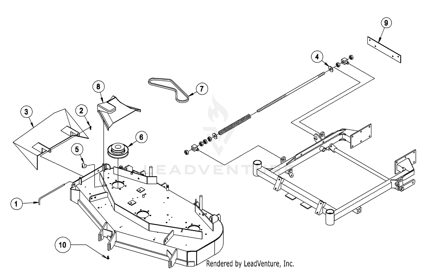 Exmark Ultra Vac S/N 220,000-259,999 Drive Kit Assembly 48