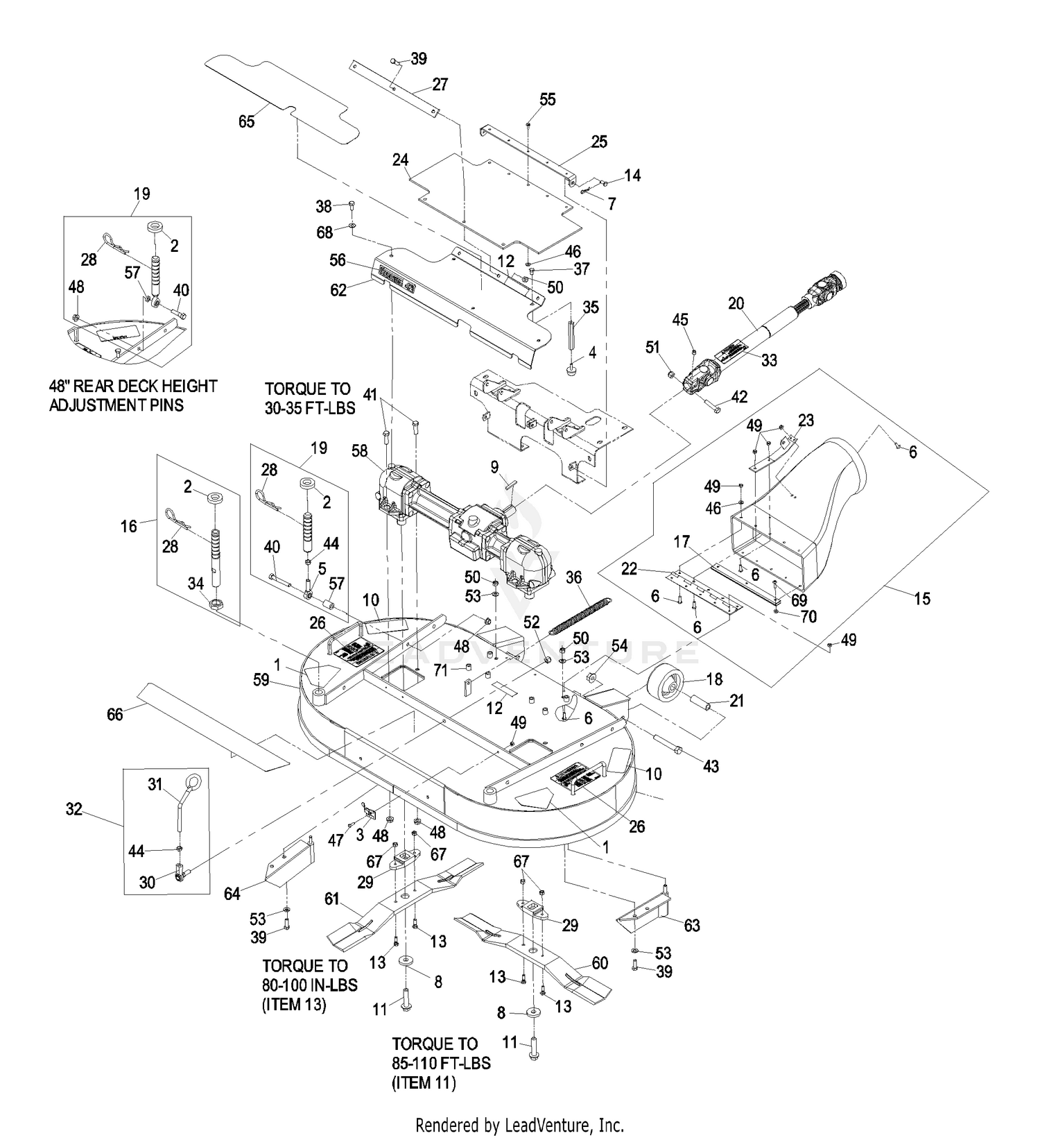 Exmark Navigator Decks S/N 790,000 & Up CD42CD S/N 790,000