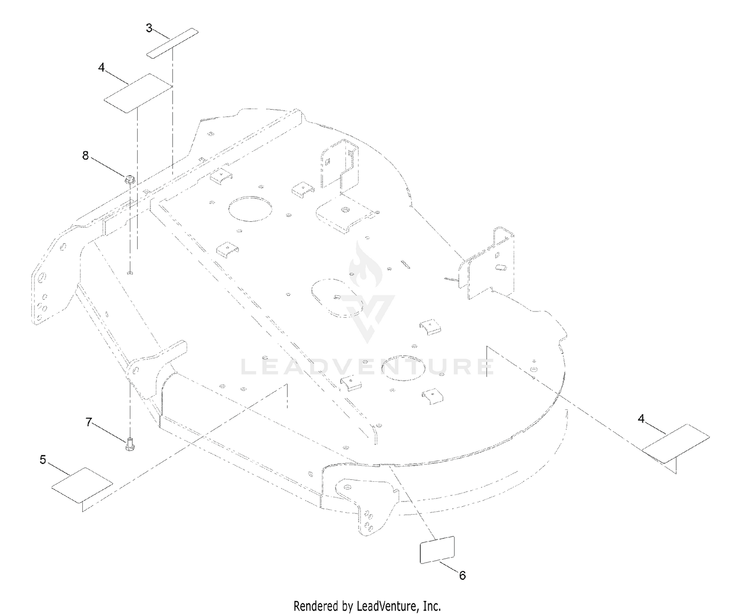 42 Inch Deck Decal Assembly