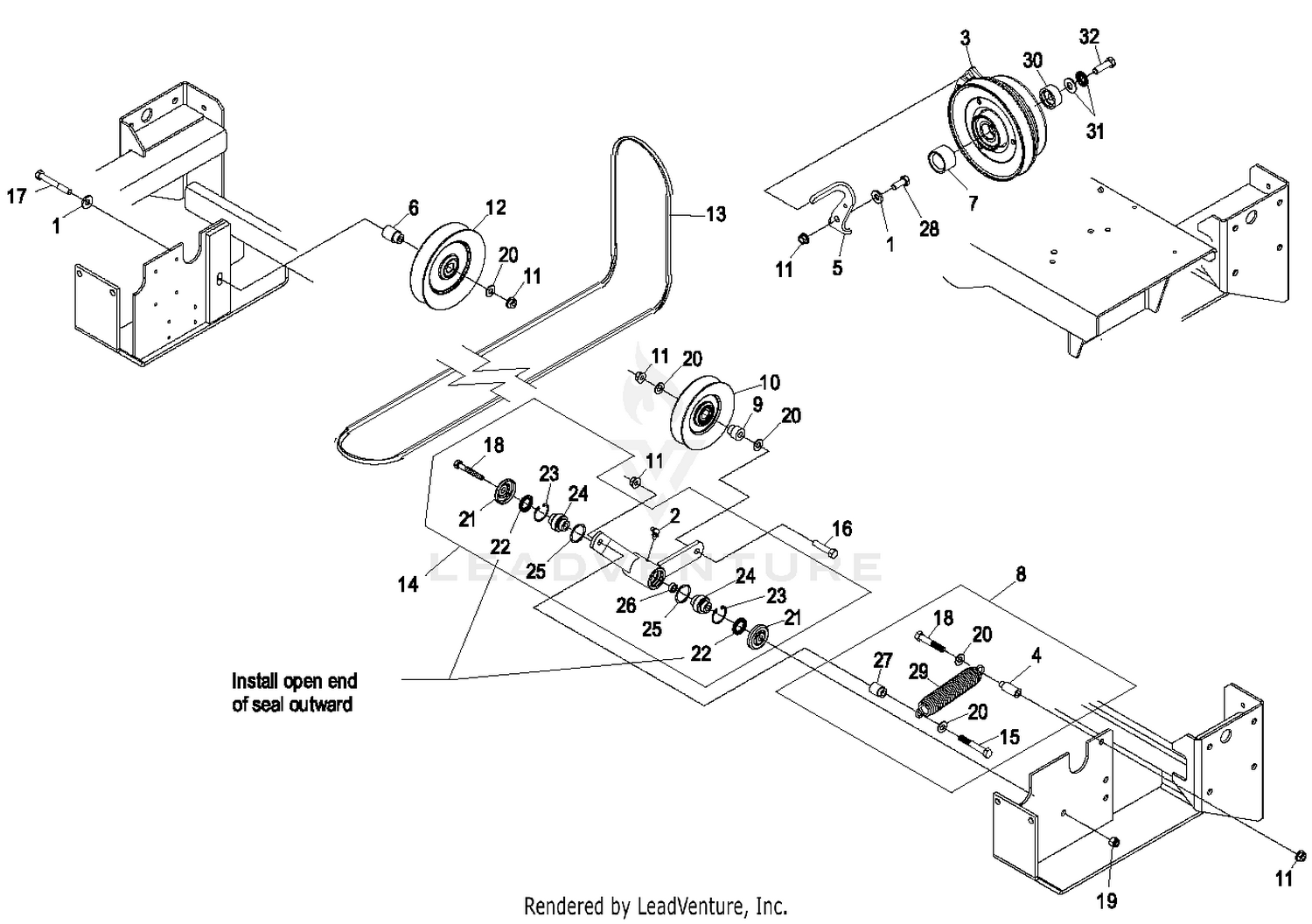 Exmark Lazer Z XS Liquid Cooled S/N 720,000 & Up LXS29LKA605 S/N