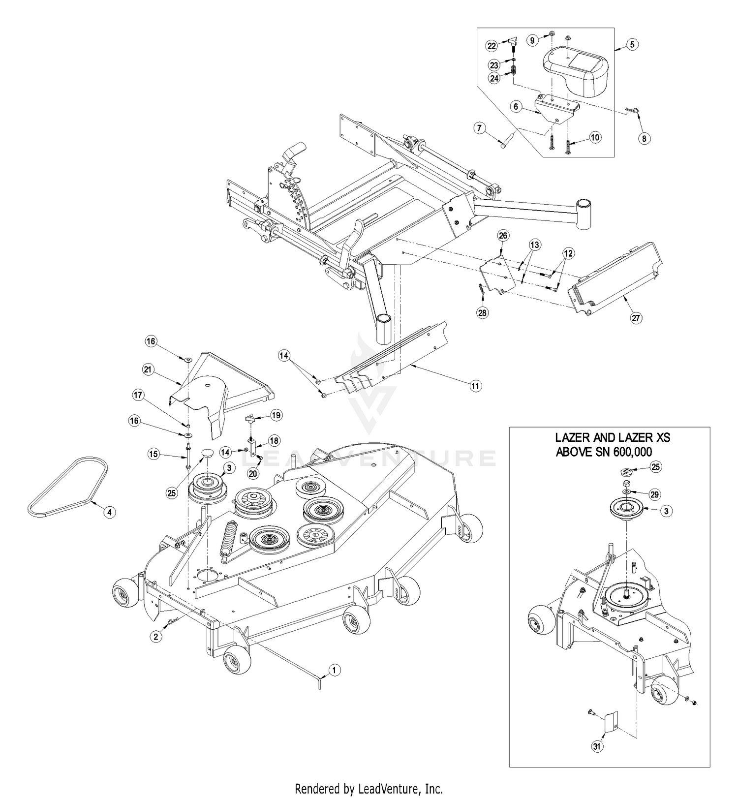 Deck belt for online exmark lazer z 60