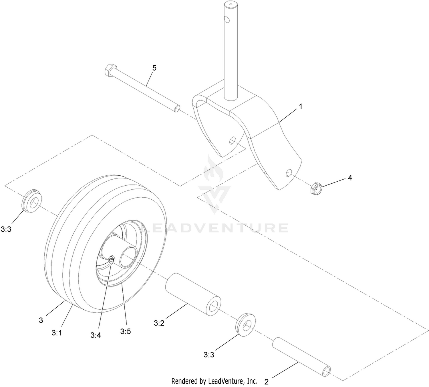 Caster Wheel Assembly No. 103-1236