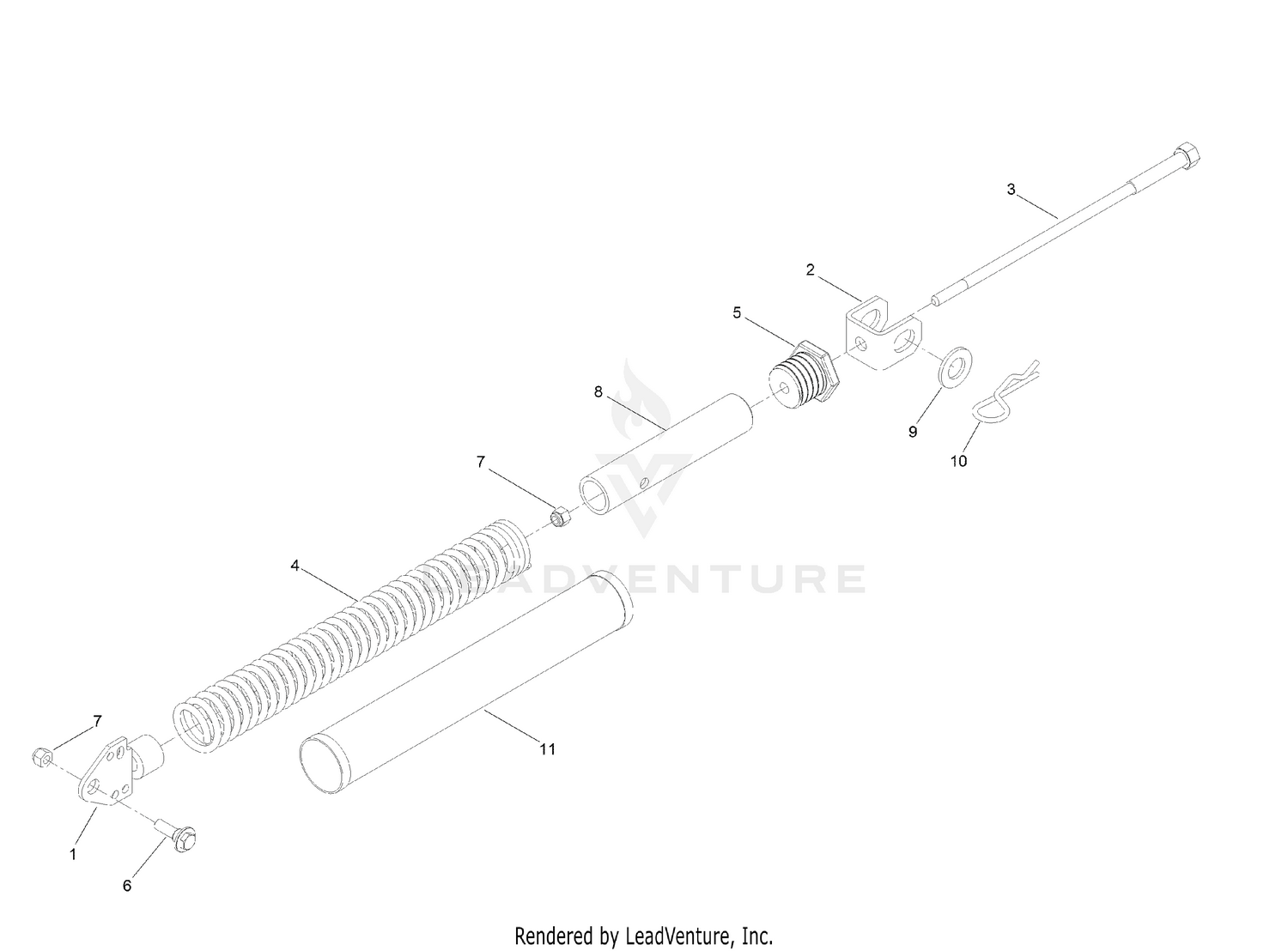 Spring Lift Assist Assembly No. 116-7851