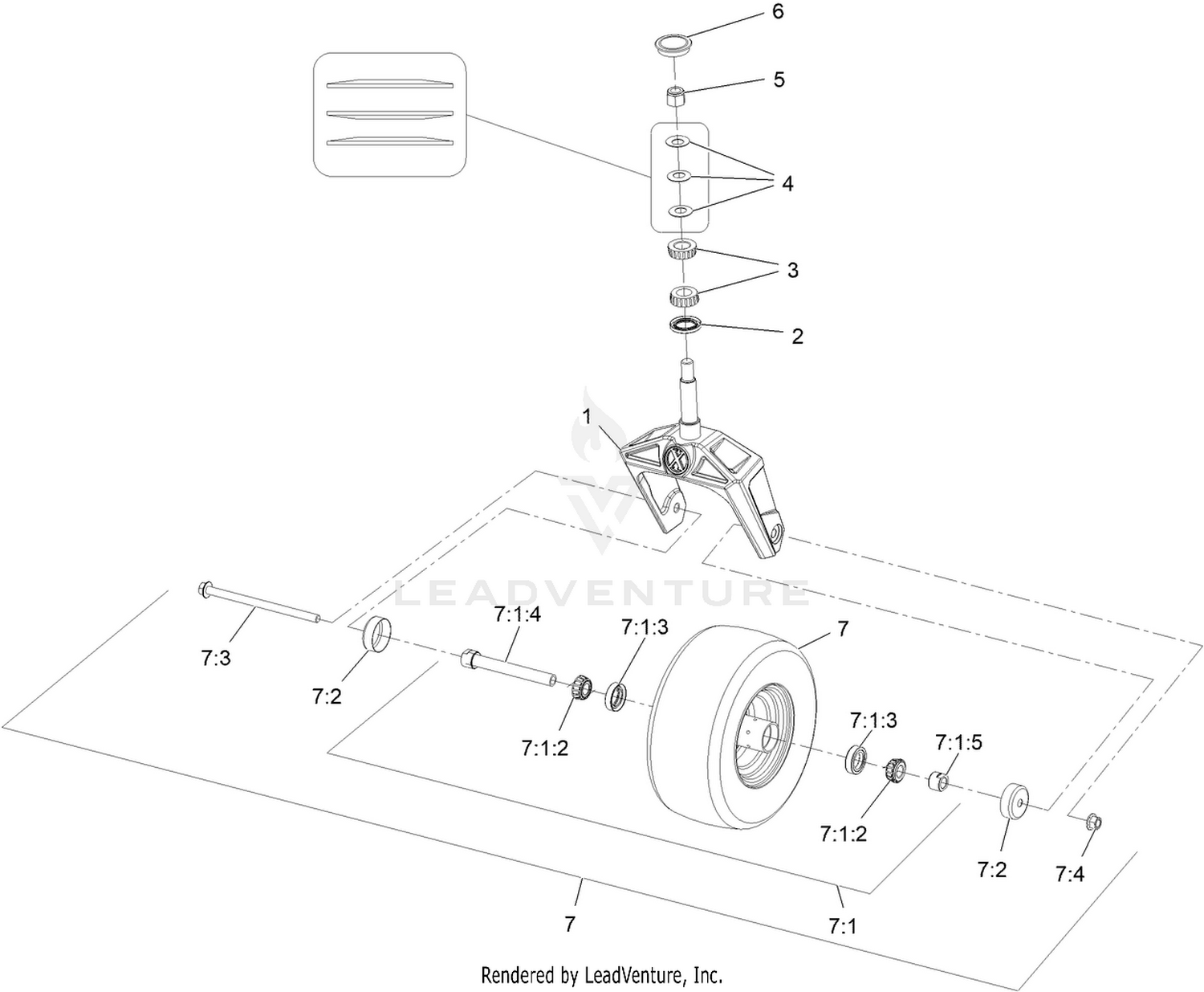 Front Caster Assembly