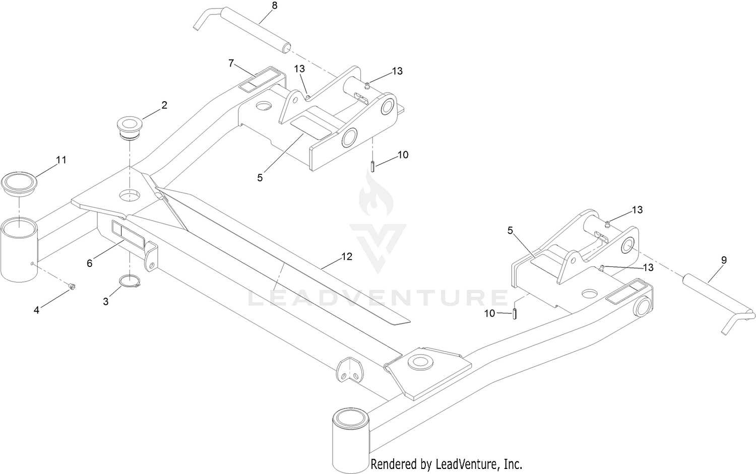 Deck Support W/Decals Assembly No. 103-9481