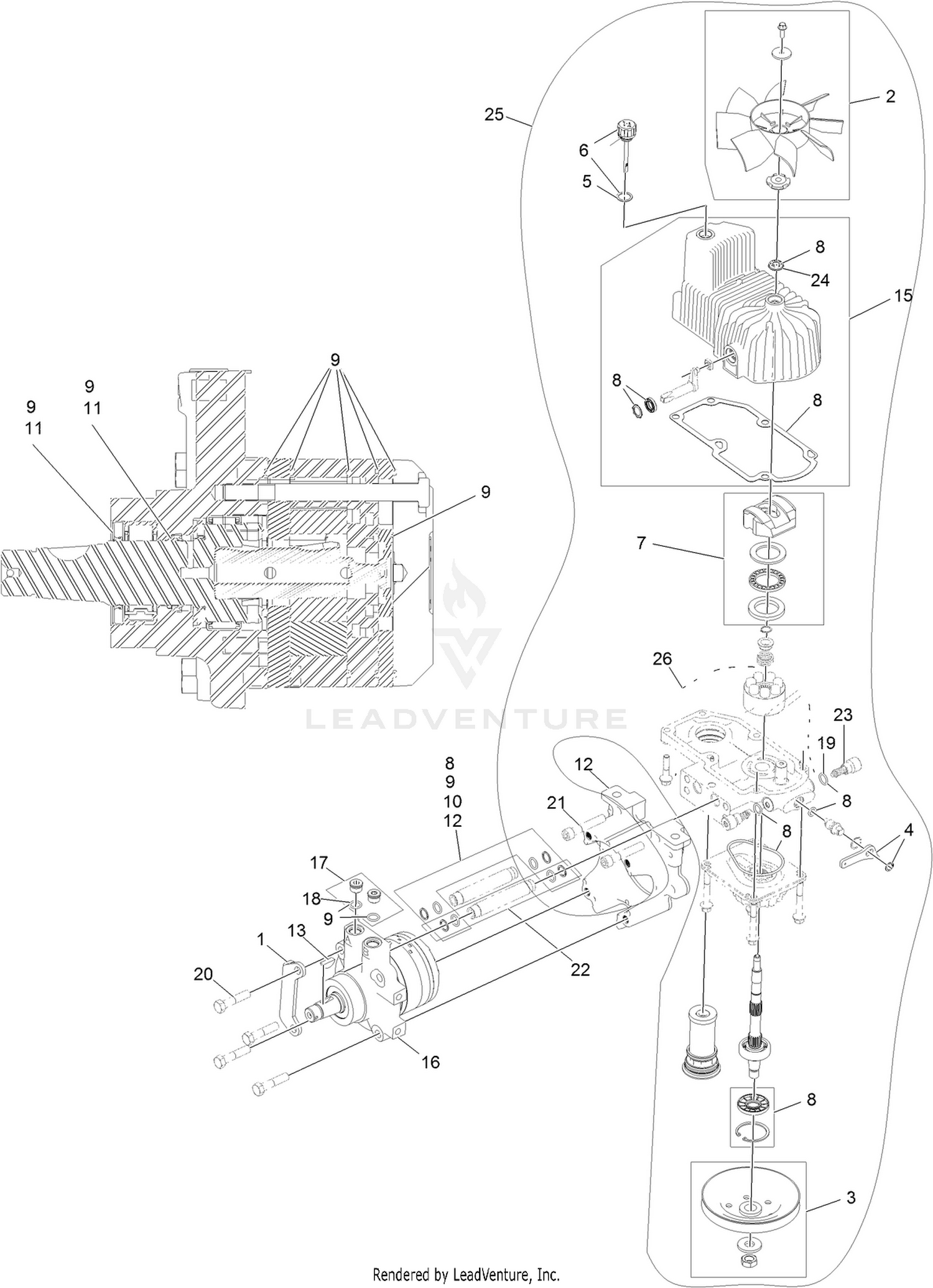 RH Hydro Assembly No. 126-1320