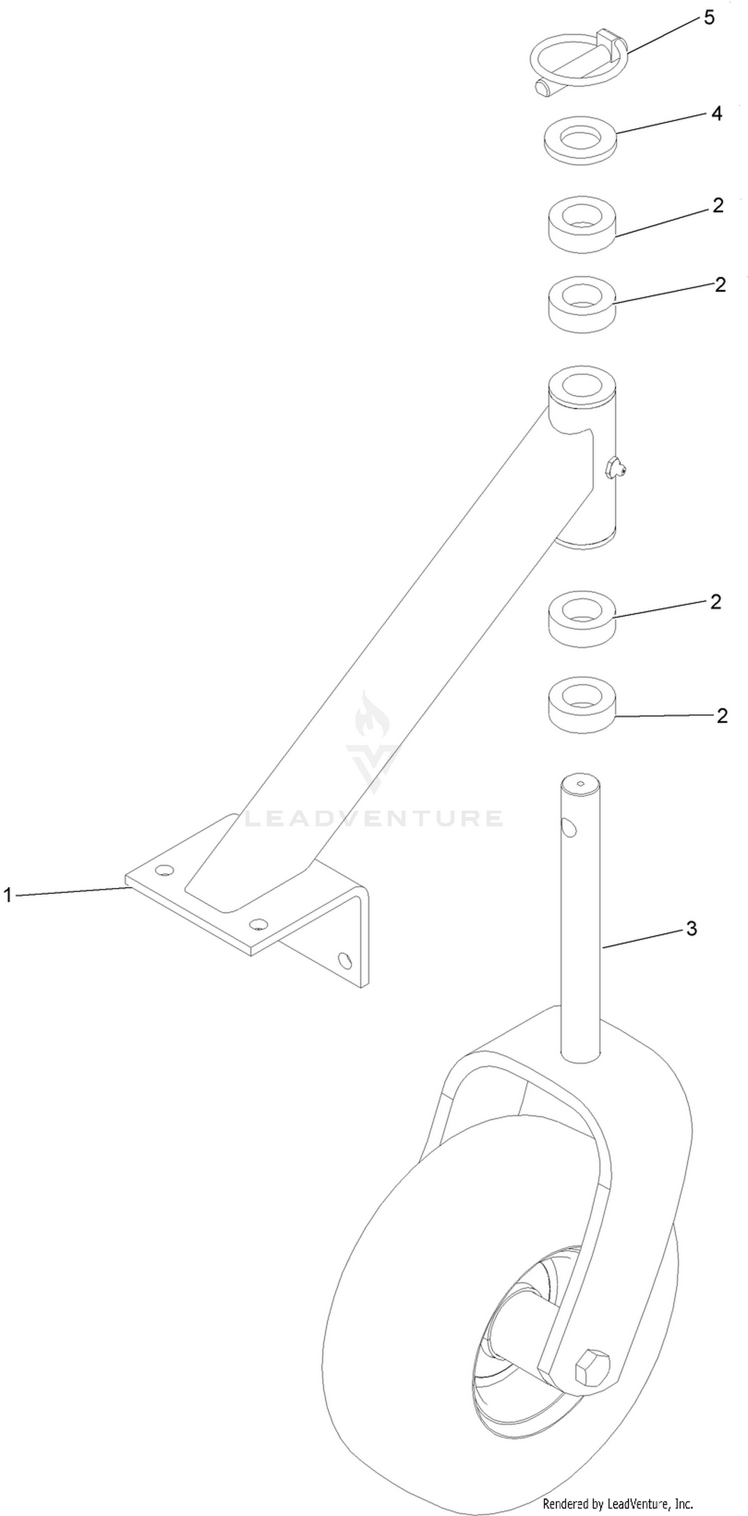 Caster Mount W/Weight Assembly No. 116-8245