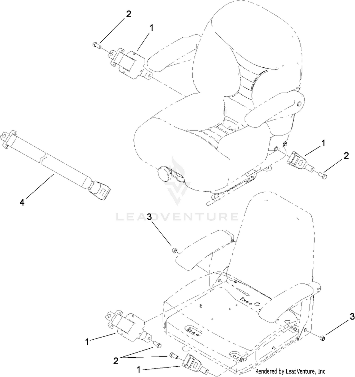 Retractable Seat Belt Assembly No. 110-0883